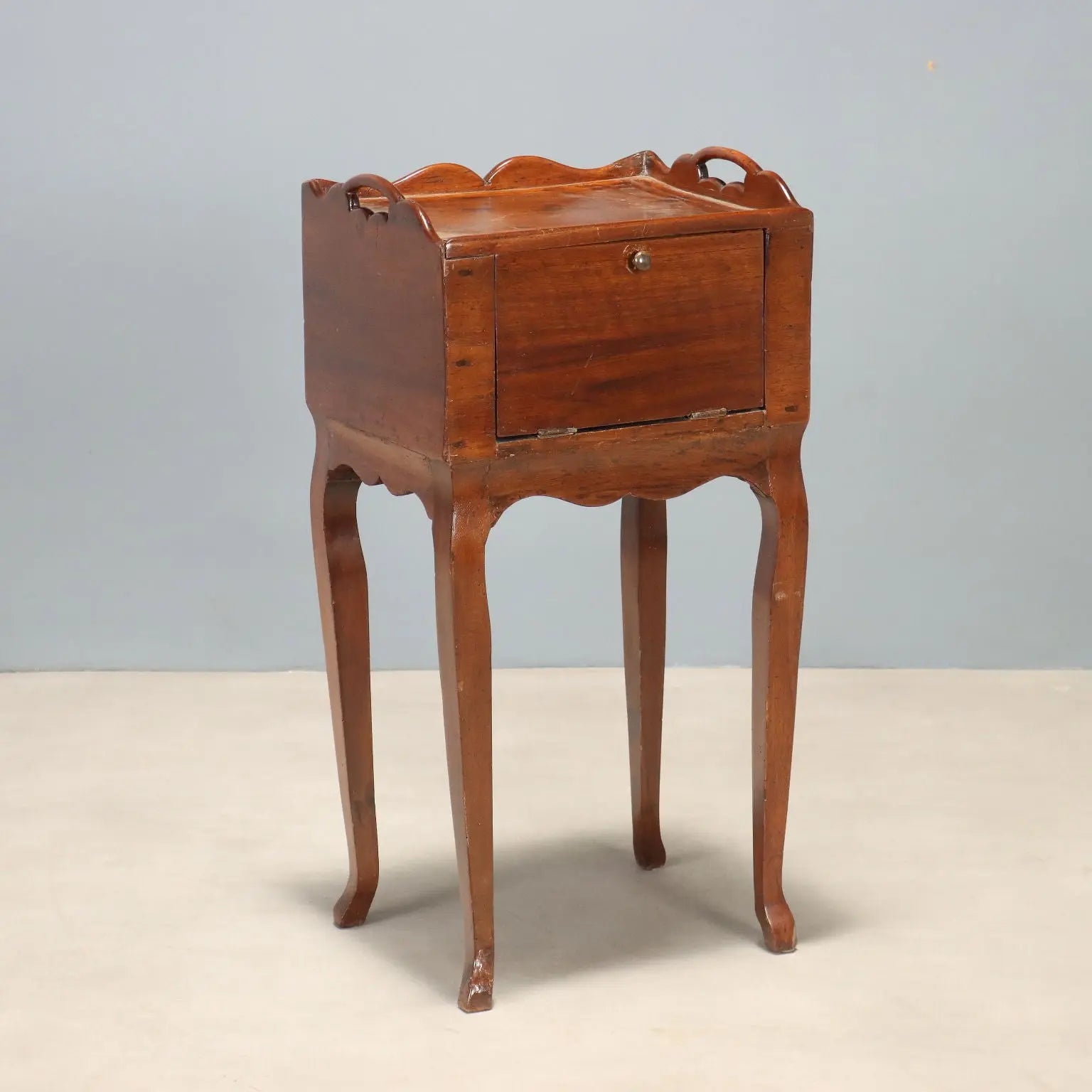 Italian Walnut Nightstand Late 1800s