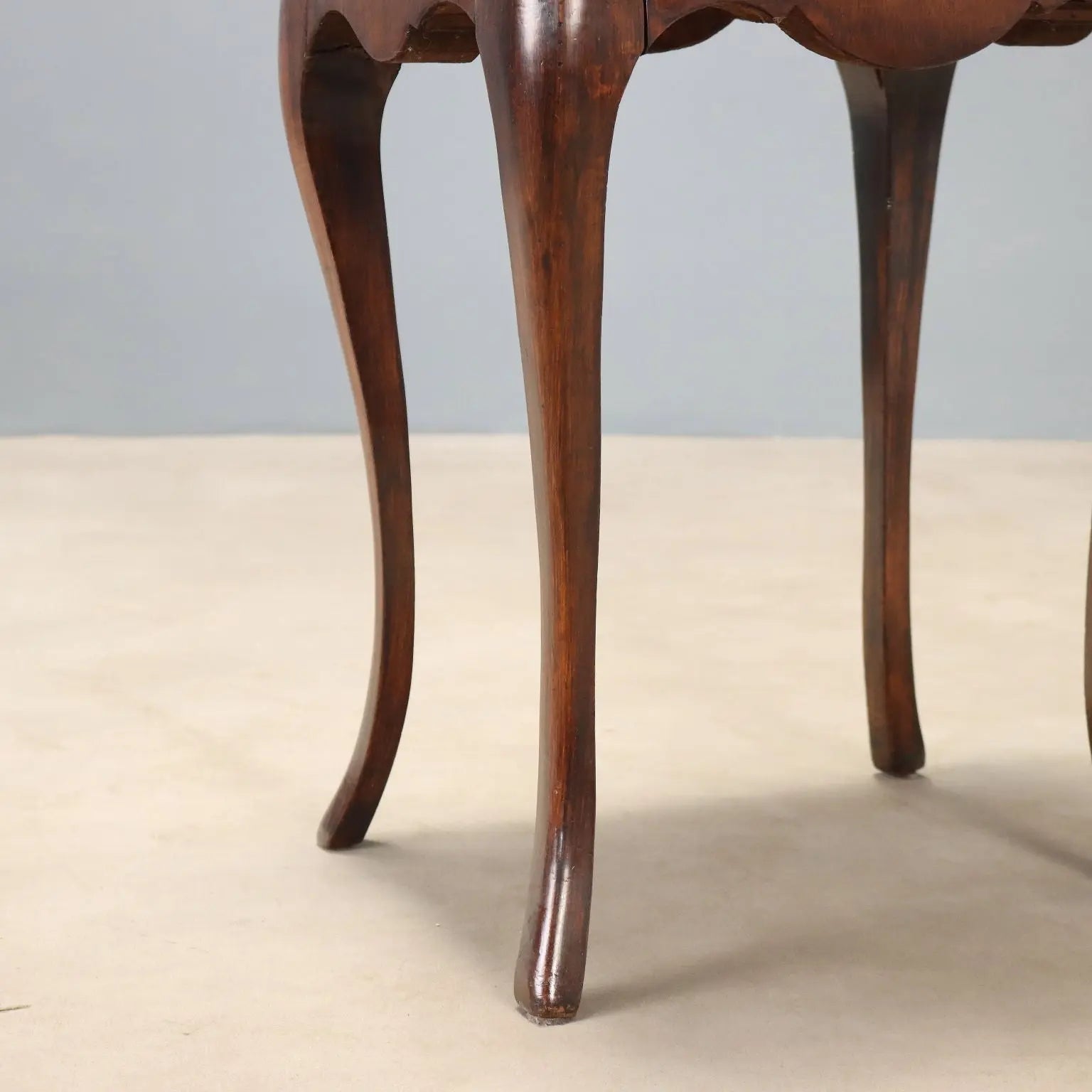 Barocchetto Walnut Nightstand, 19th Century Italy