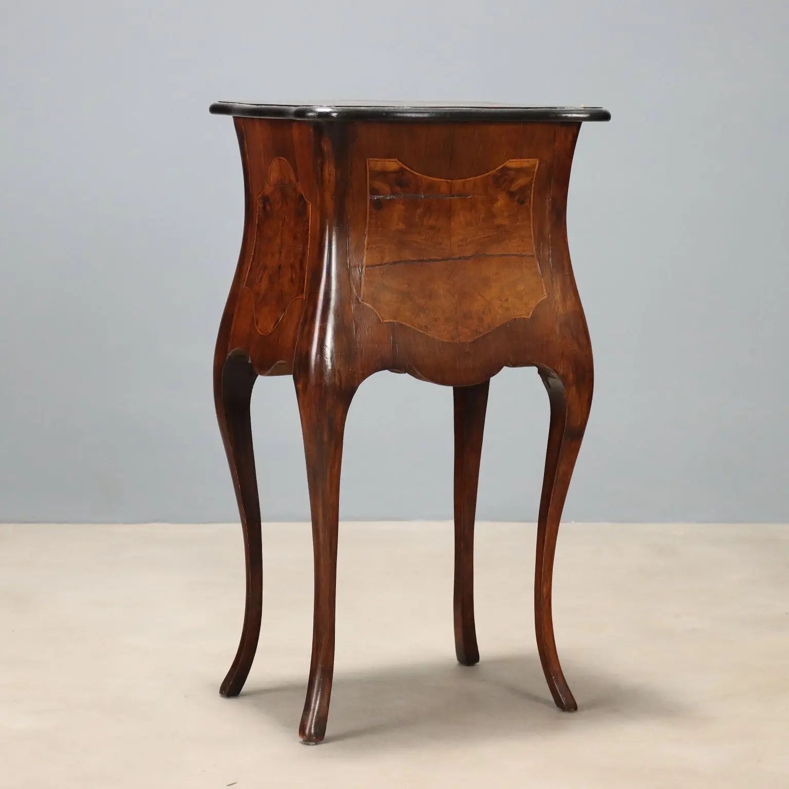 Barocchetto Walnut Nightstand, 19th Century Italy