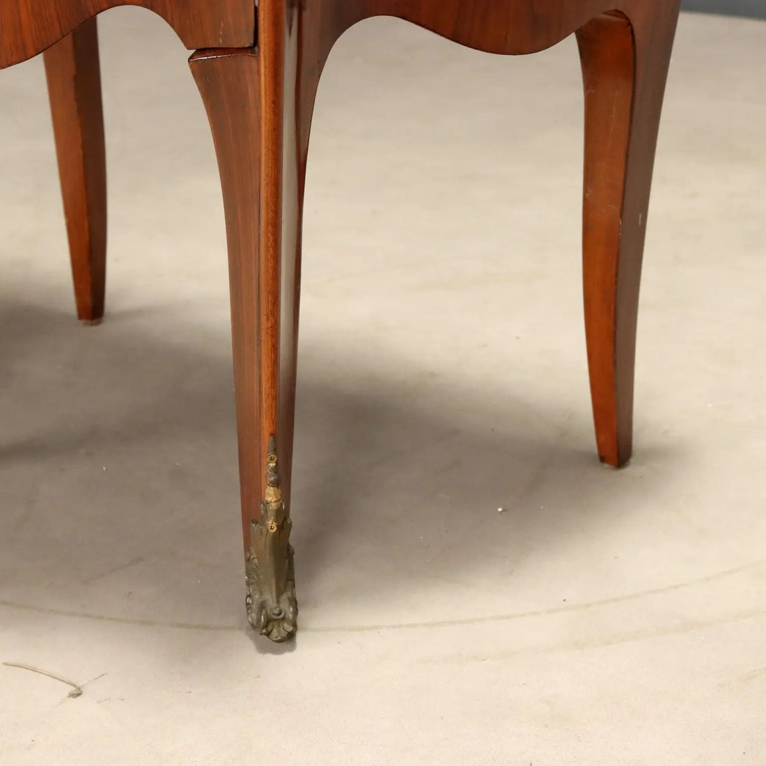 Antique Nightstands Baroque Walnut Marble Italy XX Century