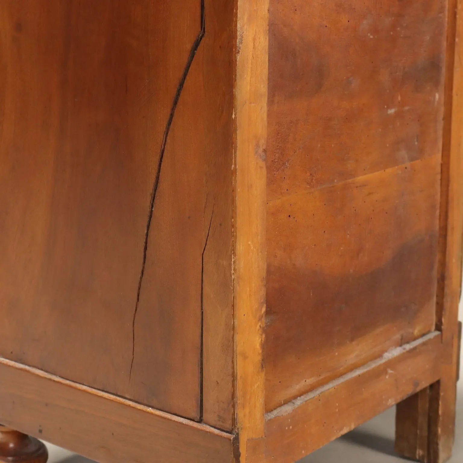 Antique Nightstand Louis Philippe Walnut Drawer Italy XIX Century