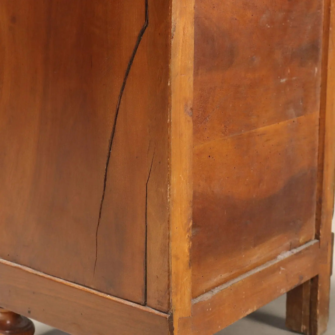 Antique Nightstand Louis Philippe Walnut Drawer Italy XIX Century