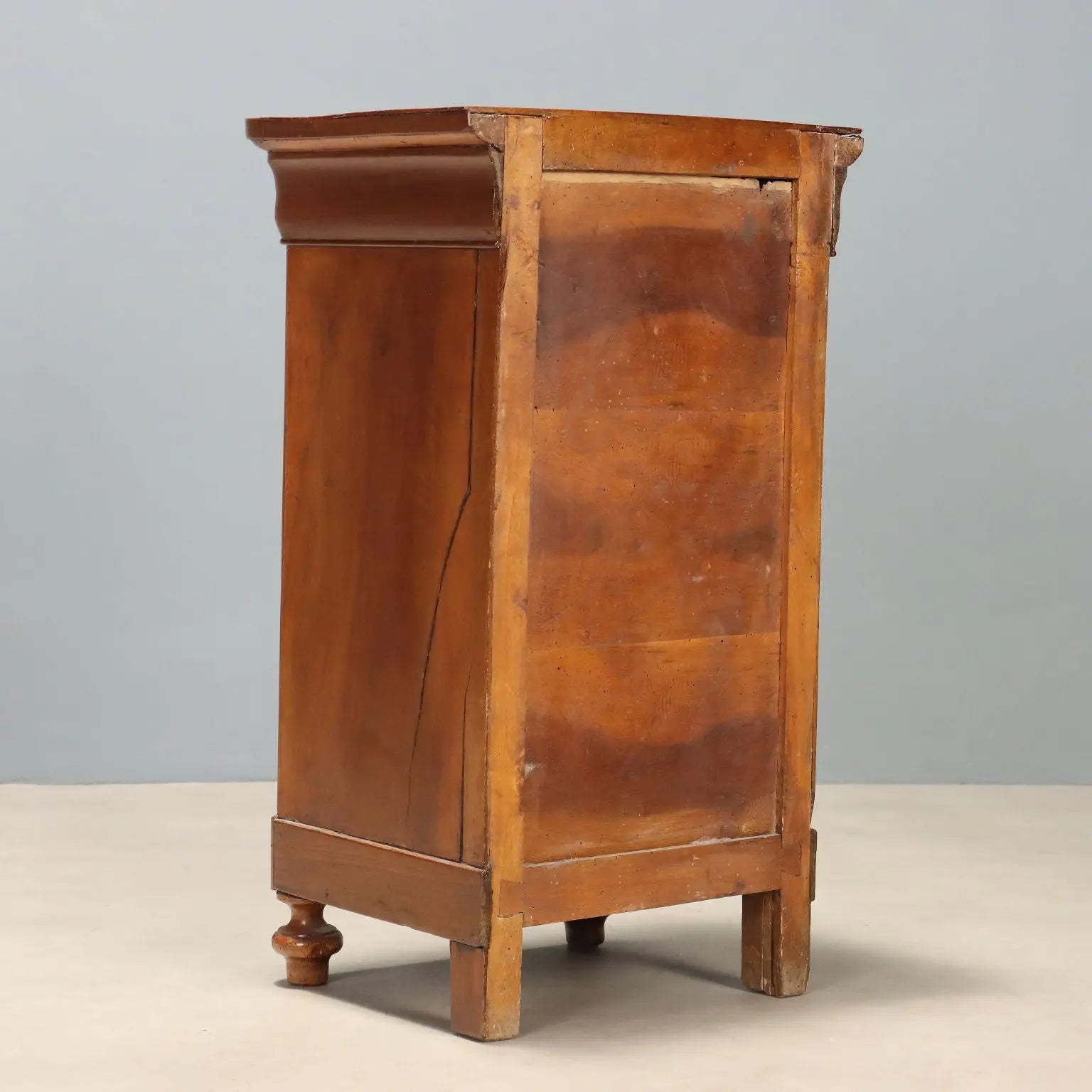 Antique Nightstand Louis Philippe Walnut Drawer Italy XIX Century