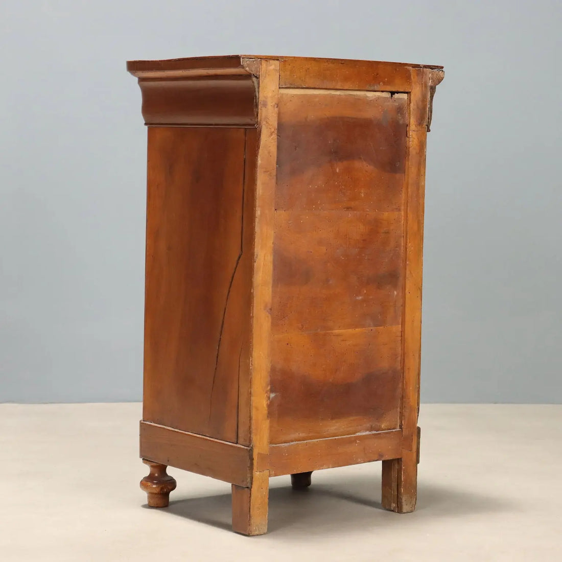 Antique Nightstand Louis Philippe Walnut Drawer Italy XIX Century