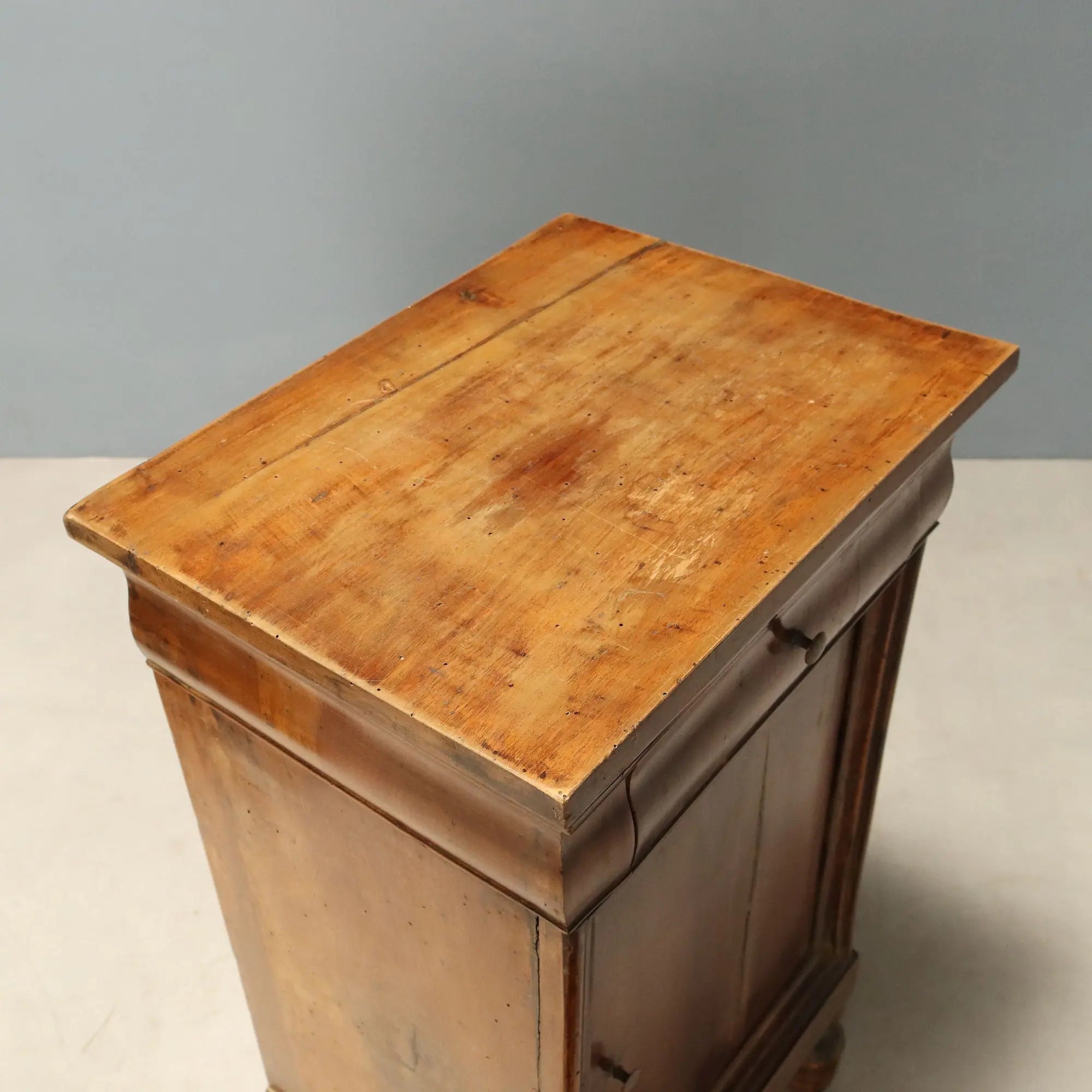 Antique Bedside Tables Louis Philippe Walnut Fir Italy XIX Century