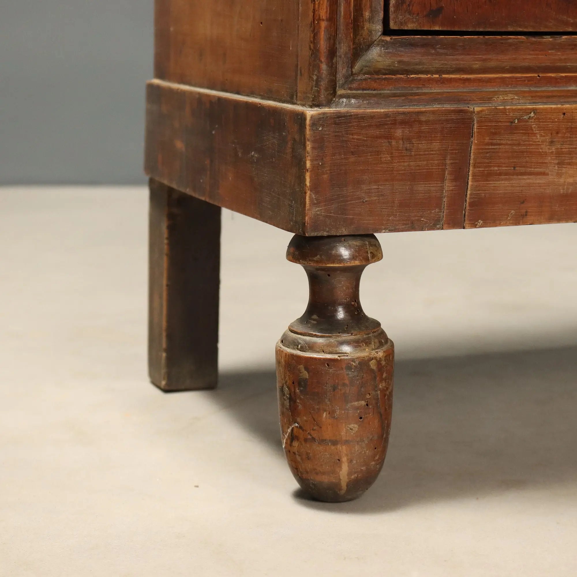 Antique Bedside Tables Louis Philippe Walnut Fir Italy XIX Century