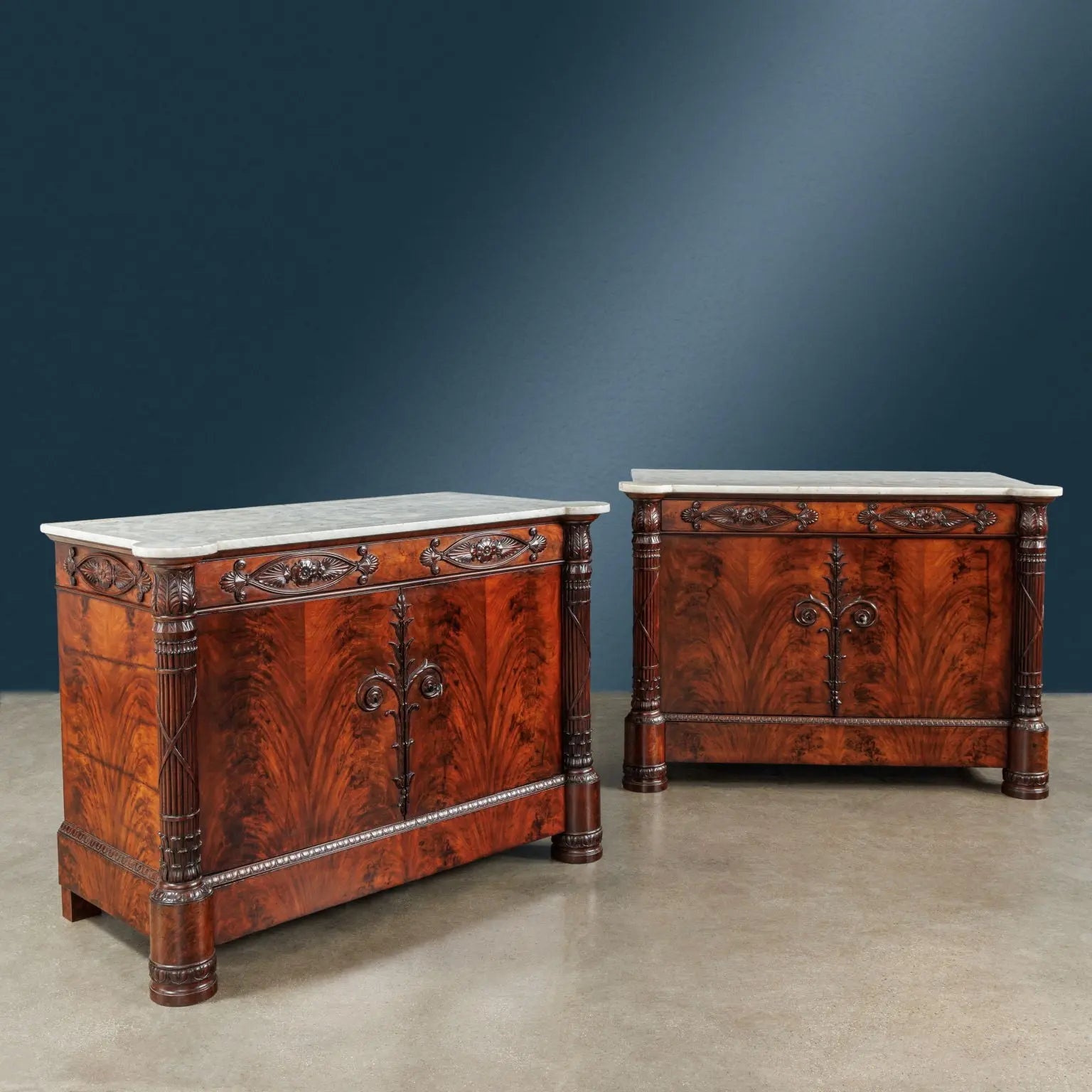 Antique Cupboards Restoration Chestnut Mahogany Marble XIX Century - Lucca, Second Decade of the XIX Century | Antiques  Cupboards