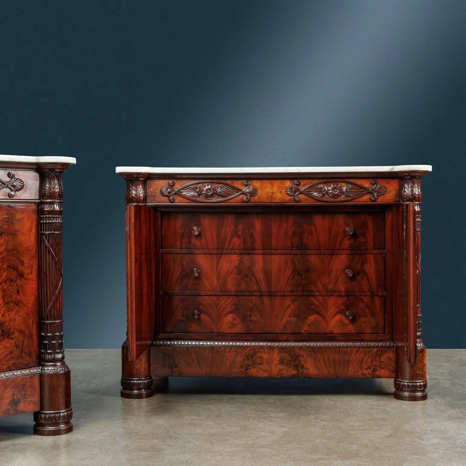 Antique Cupboards Restoration Chestnut Mahogany Marble XIX Century - Lucca, Second Decade of the XIX Century | Antiques  Cupboards