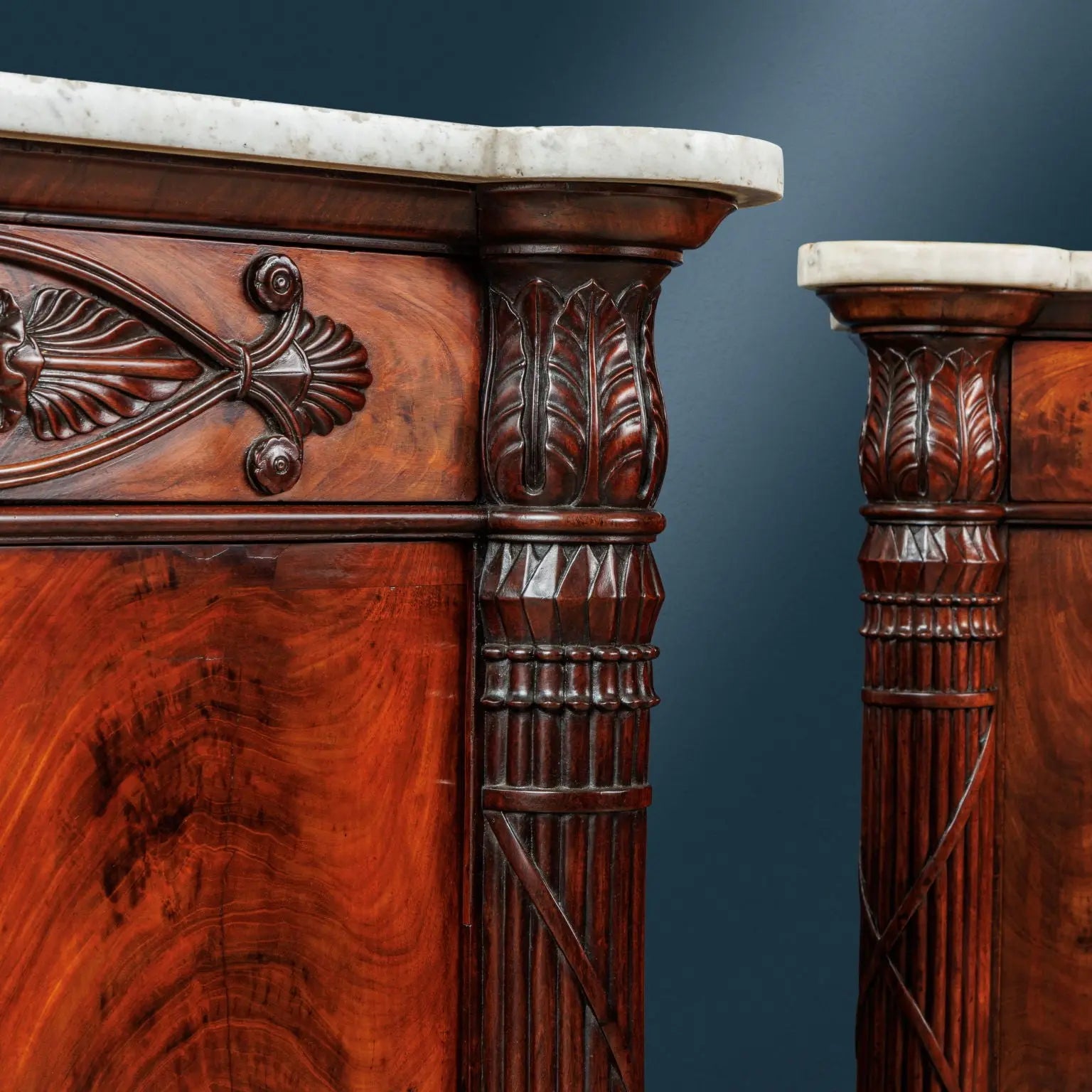 Antique Cupboards Restoration Chestnut Mahogany Marble XIX Century - Lucca, Second Decade of the XIX Century | Antiques  Cupboards