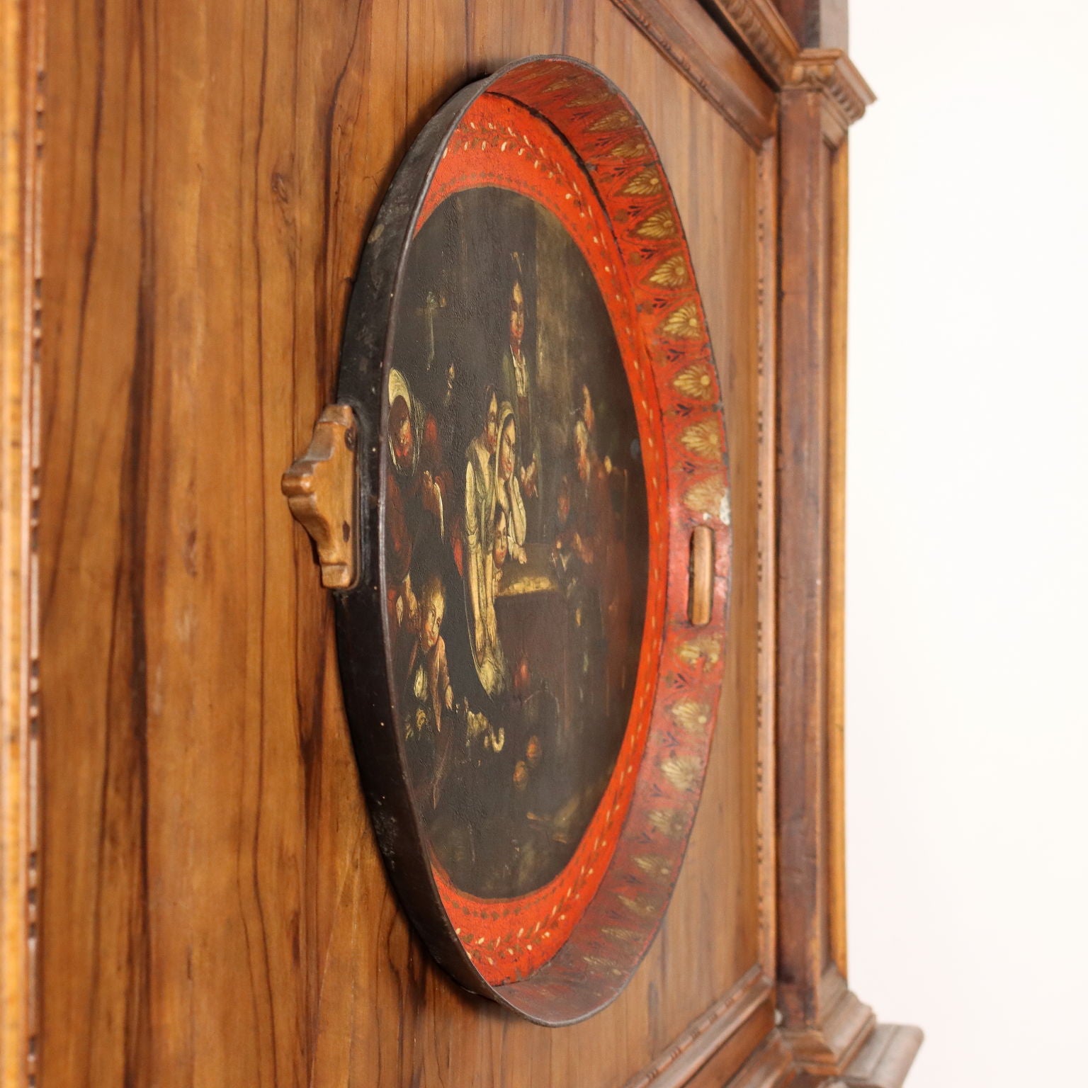 Ancient Neo-Renaissance Cupboard Italy '900 Walnut Flap Painted Olive - Italy, Early XX Century | Antiques  Cupboards