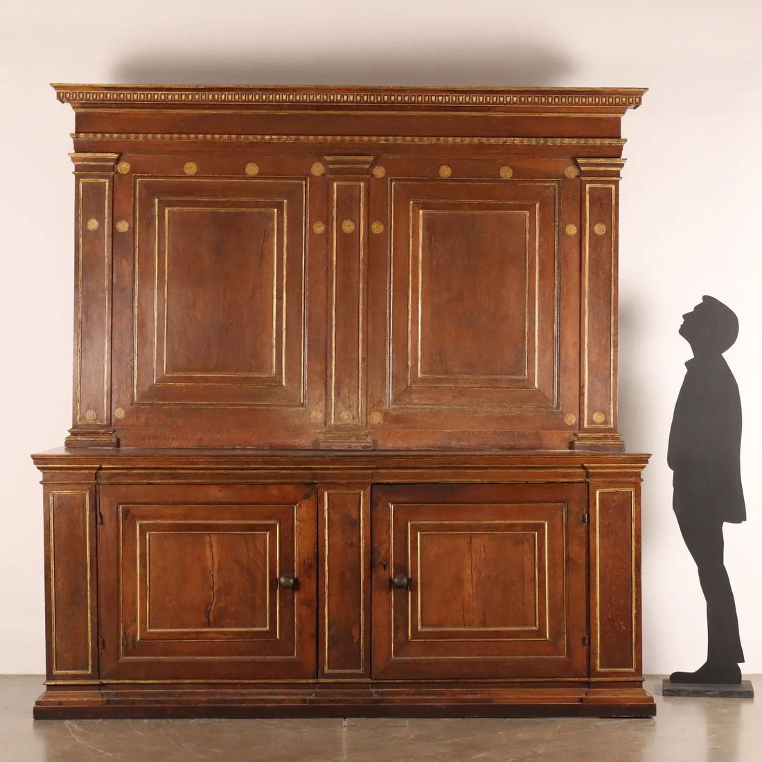 Sideboard with Superstructure in Alder - Italy, 17th Century