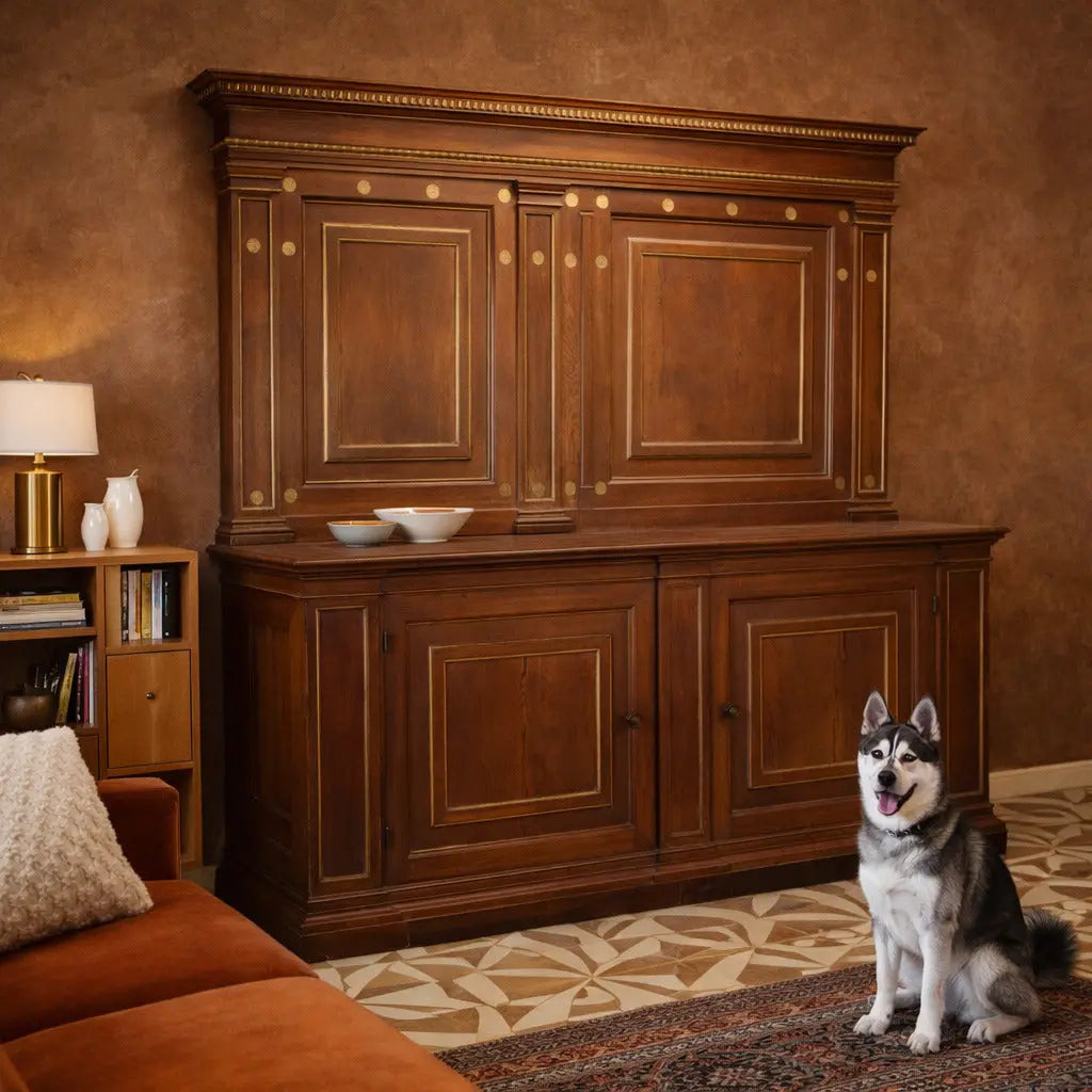Ancien Cupboard with Étagère Walnut Italy XVII Century - Italy 17th century | Antiques | Cupboards