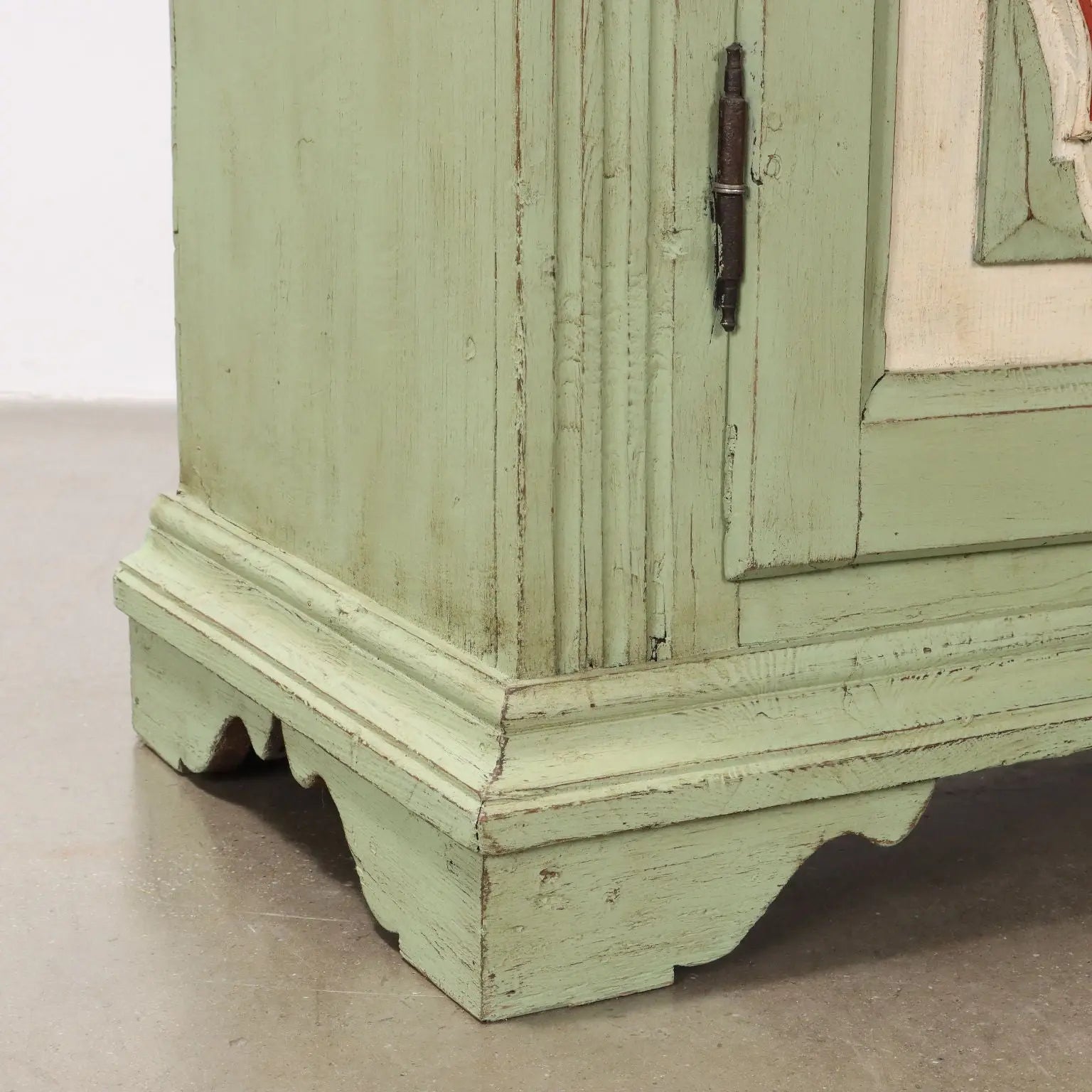 Ancien Double Top Cupboard Baroque Fir Italy XX Century - Italy, XX Century | Antiques | Cupboards
