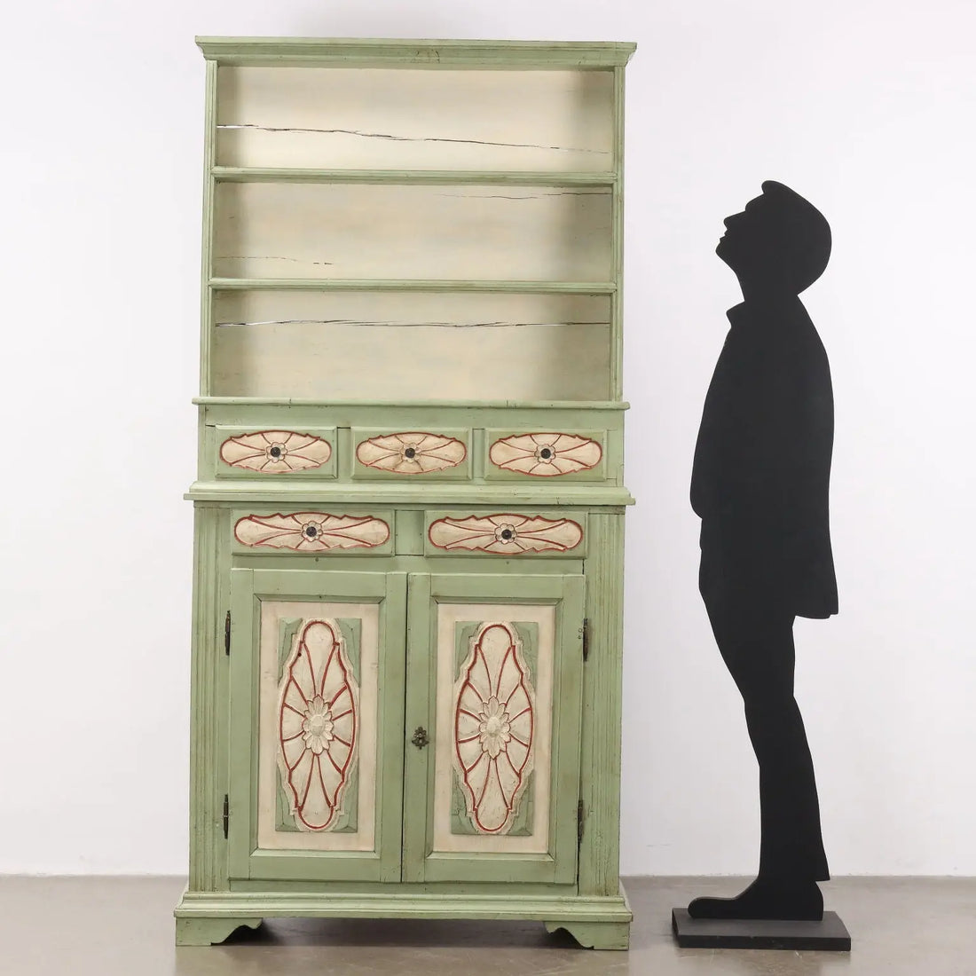 Ancien Double Top Cupboard Baroque Fir Italy XX Century - Italy, XX Century | Antiques | Cupboards