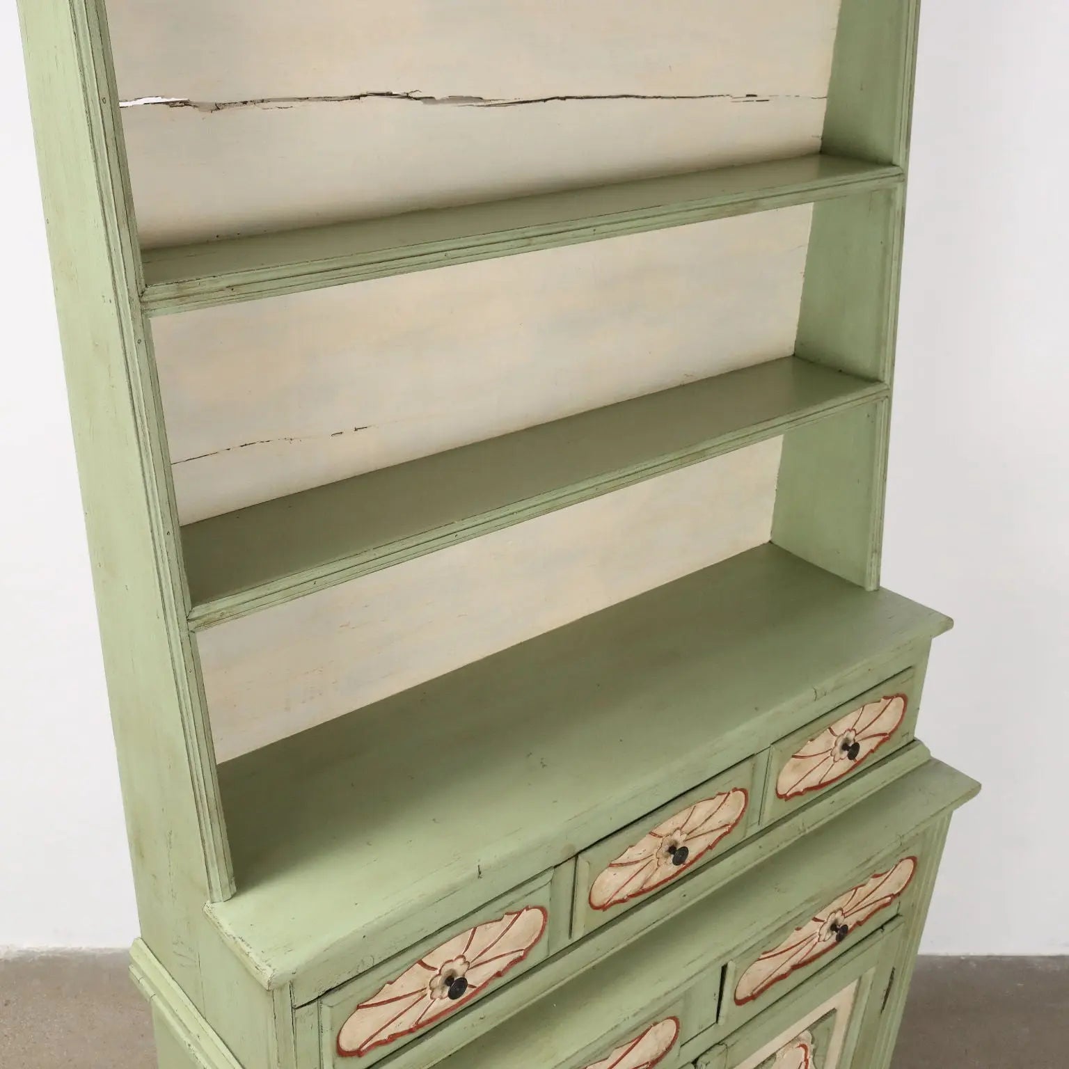 Ancien Double Top Cupboard Baroque Fir Italy XX Century - Italy, XX Century | Antiques | Cupboards