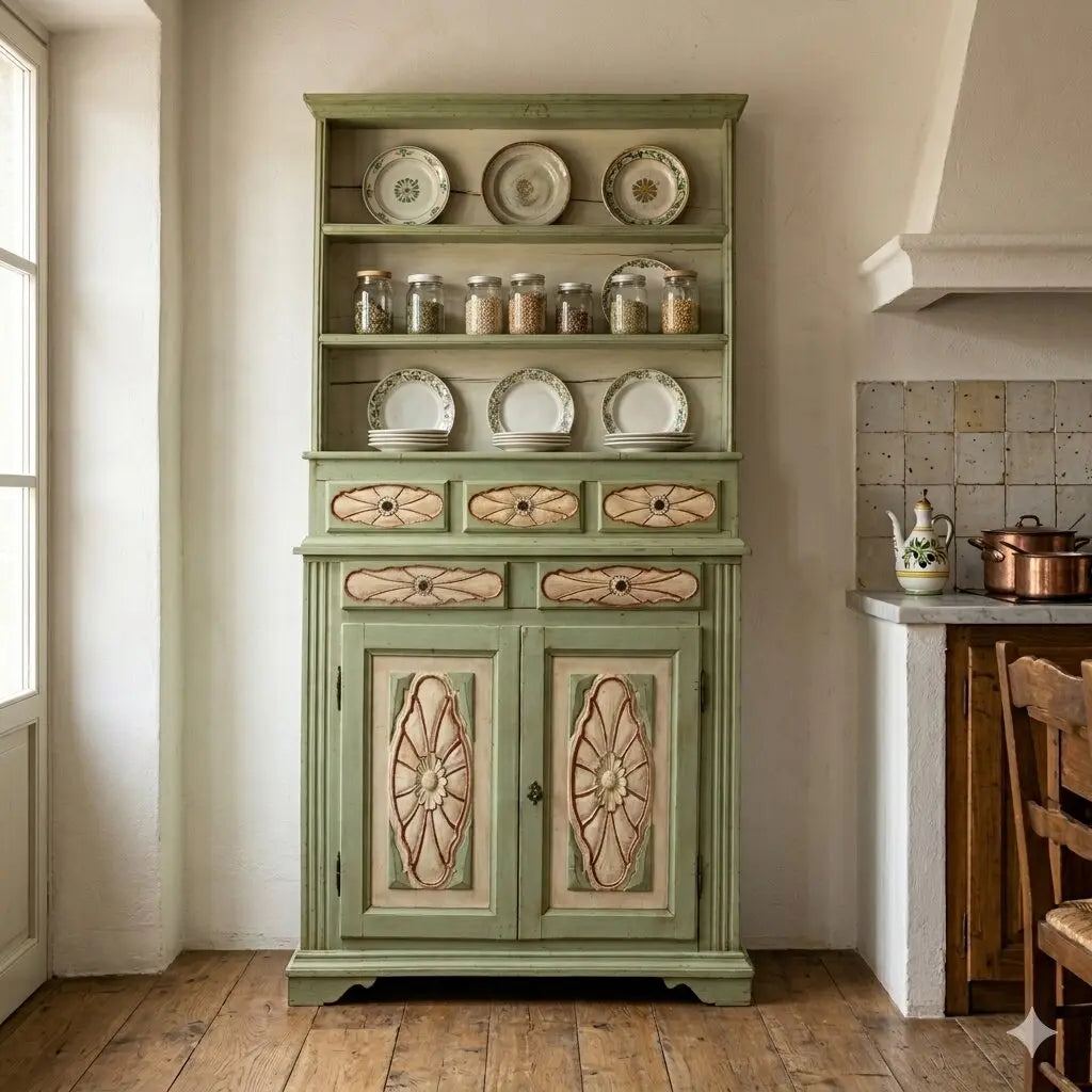 Baroque Fir Credenza - Italy, 20th Century