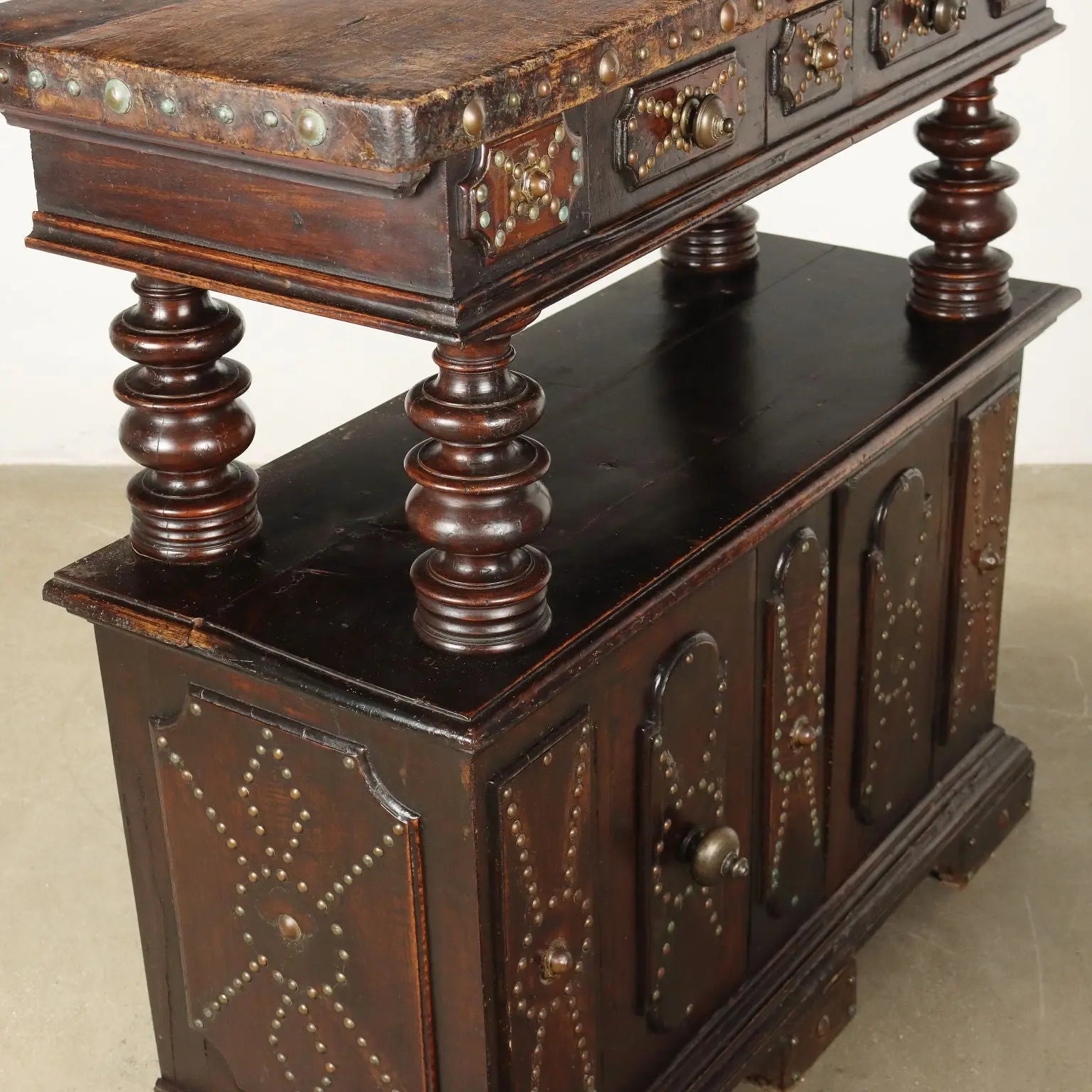 Antique Cupboard with Upper Part Baroque Style Walnut '900 - Early, XX Century | Antiques | Cupboards