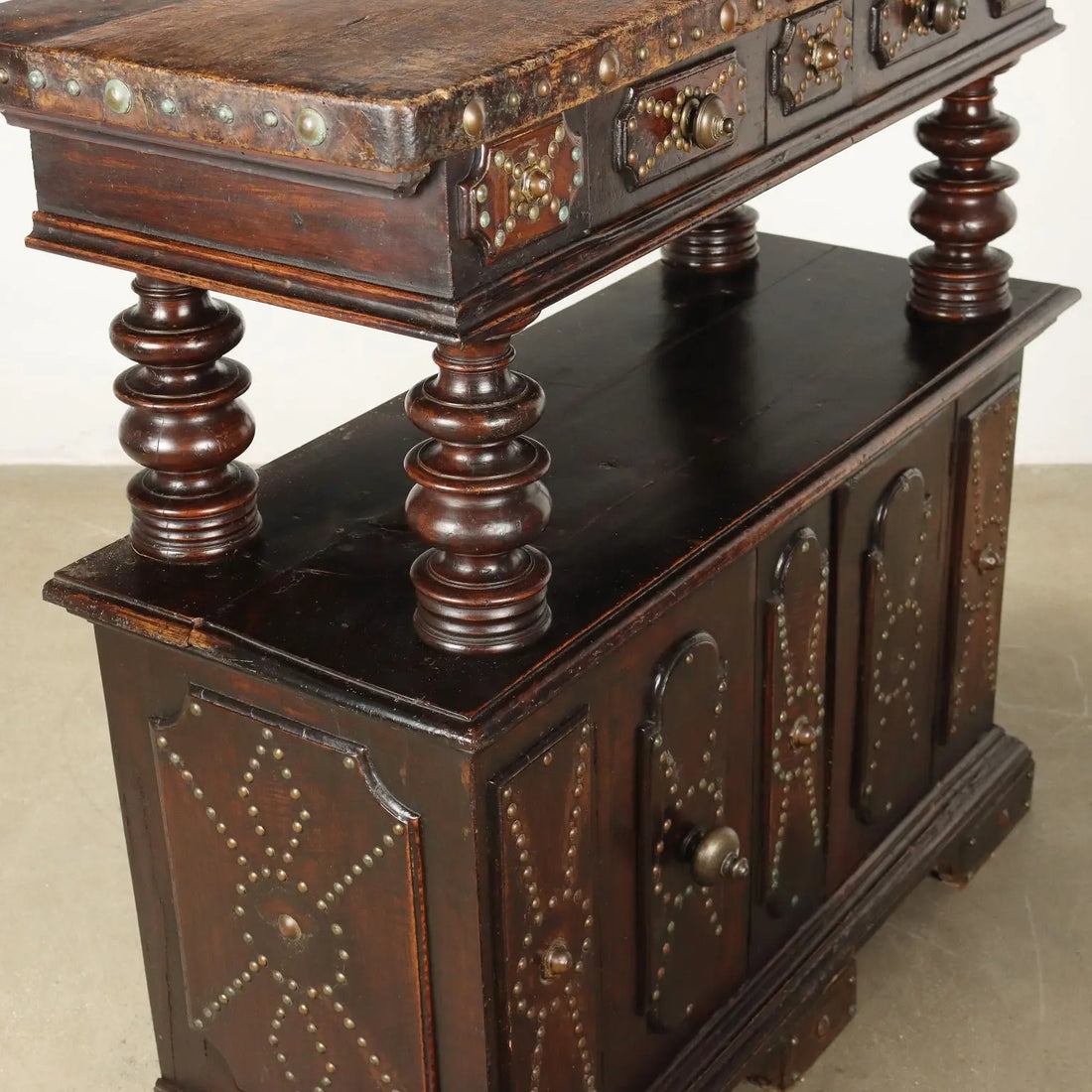 Antique Cupboard with Upper Part Baroque Style Walnut '900 - Early, XX Century | Antiques | Cupboards