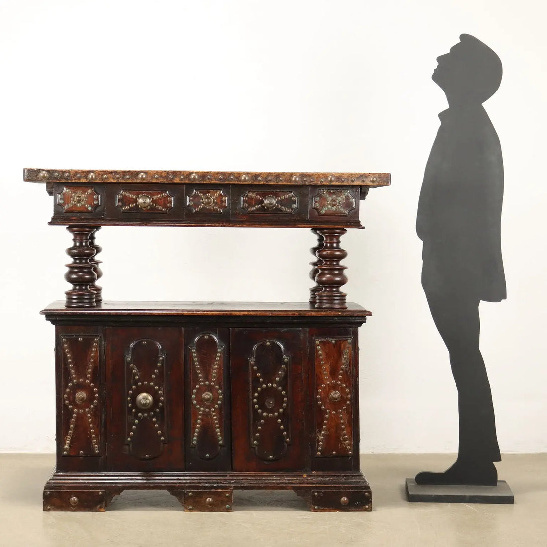 Antique Cupboard with Upper Part Baroque Style Walnut '900 - Early, XX Century | Antiques | Cupboards