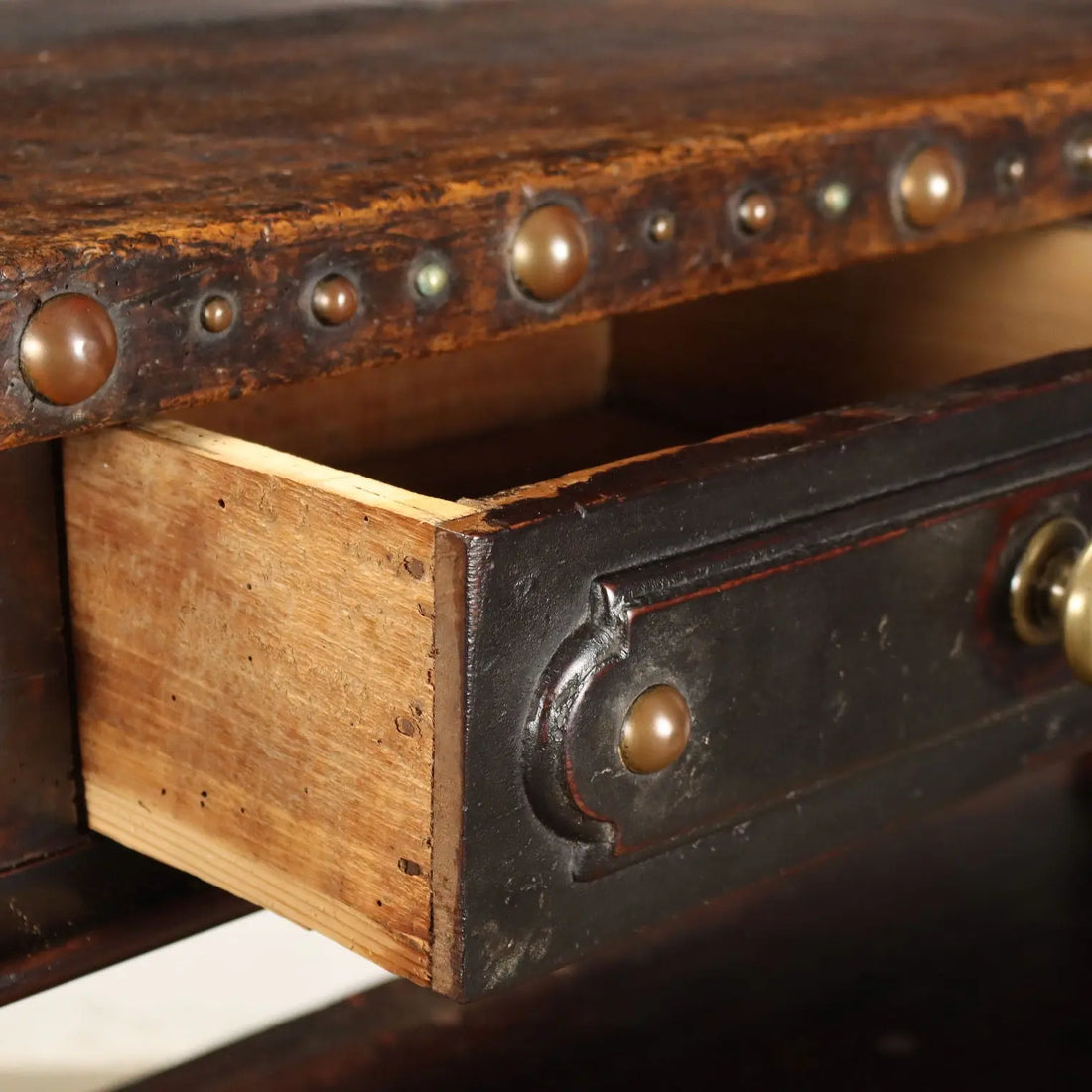 Baroque-Style Walnut and Metal Sideboard