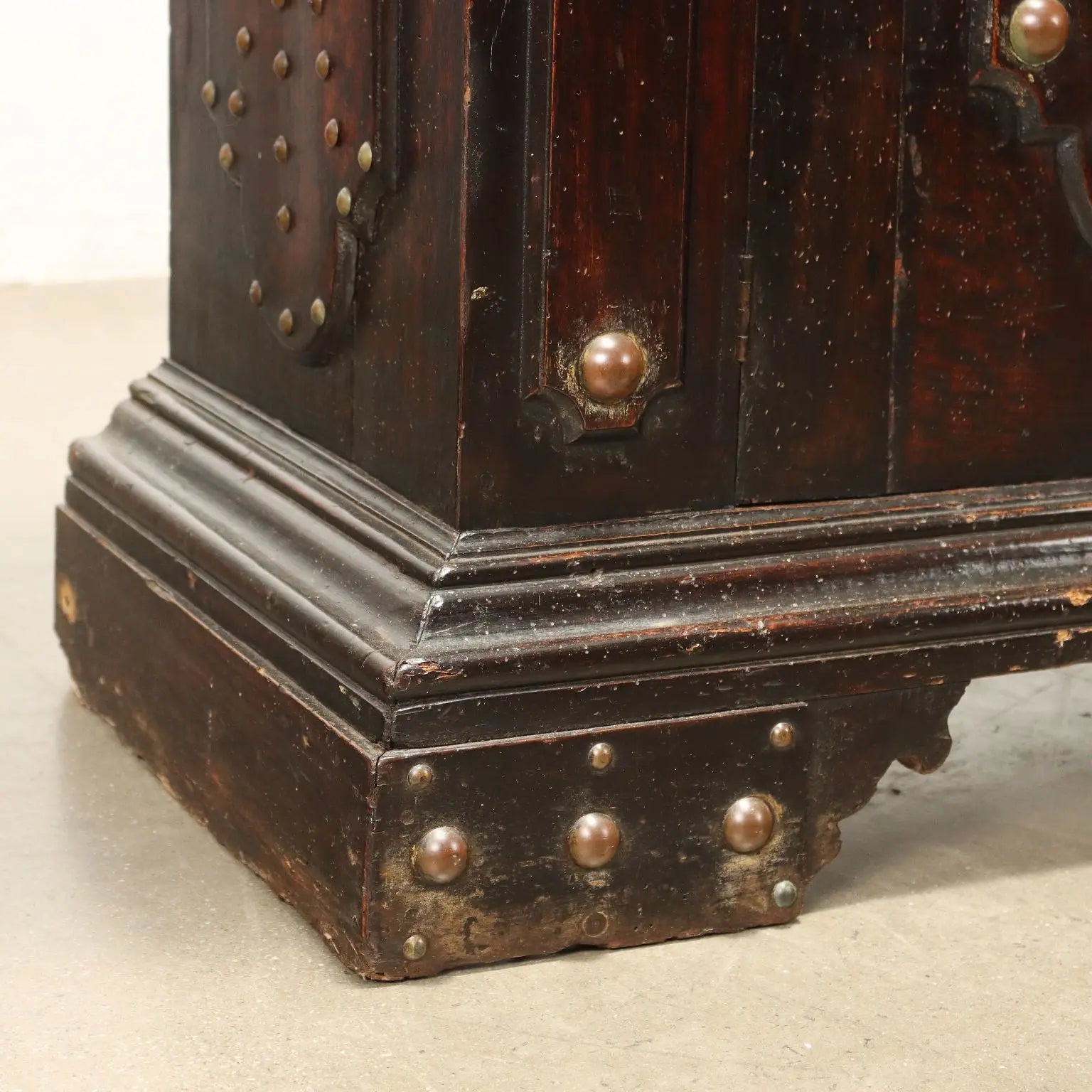 Baroque-Style Walnut and Metal Sideboard