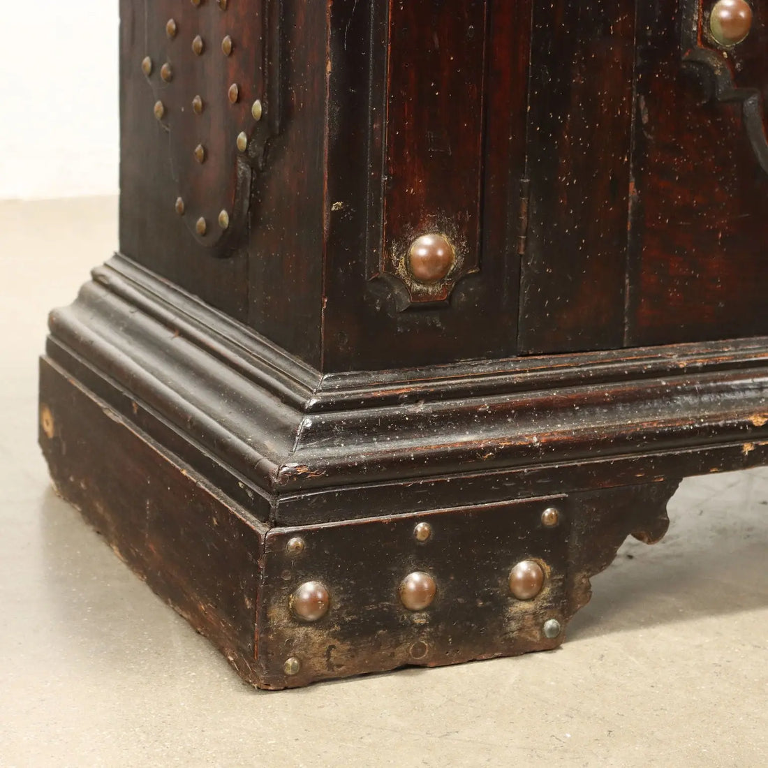 Baroque-Style Walnut and Metal Sideboard