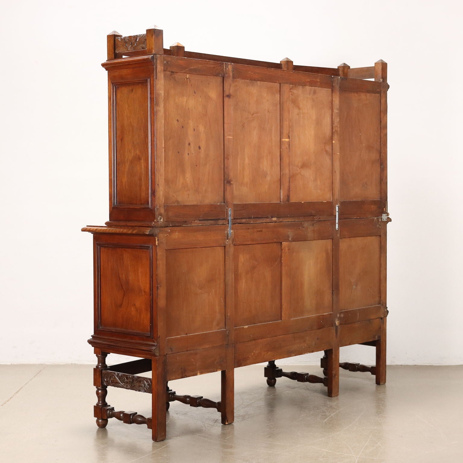 Antique Cupboard with Double Top Mahogany Italy XX Century - Italy, XX Century | Antiques  Cupboards