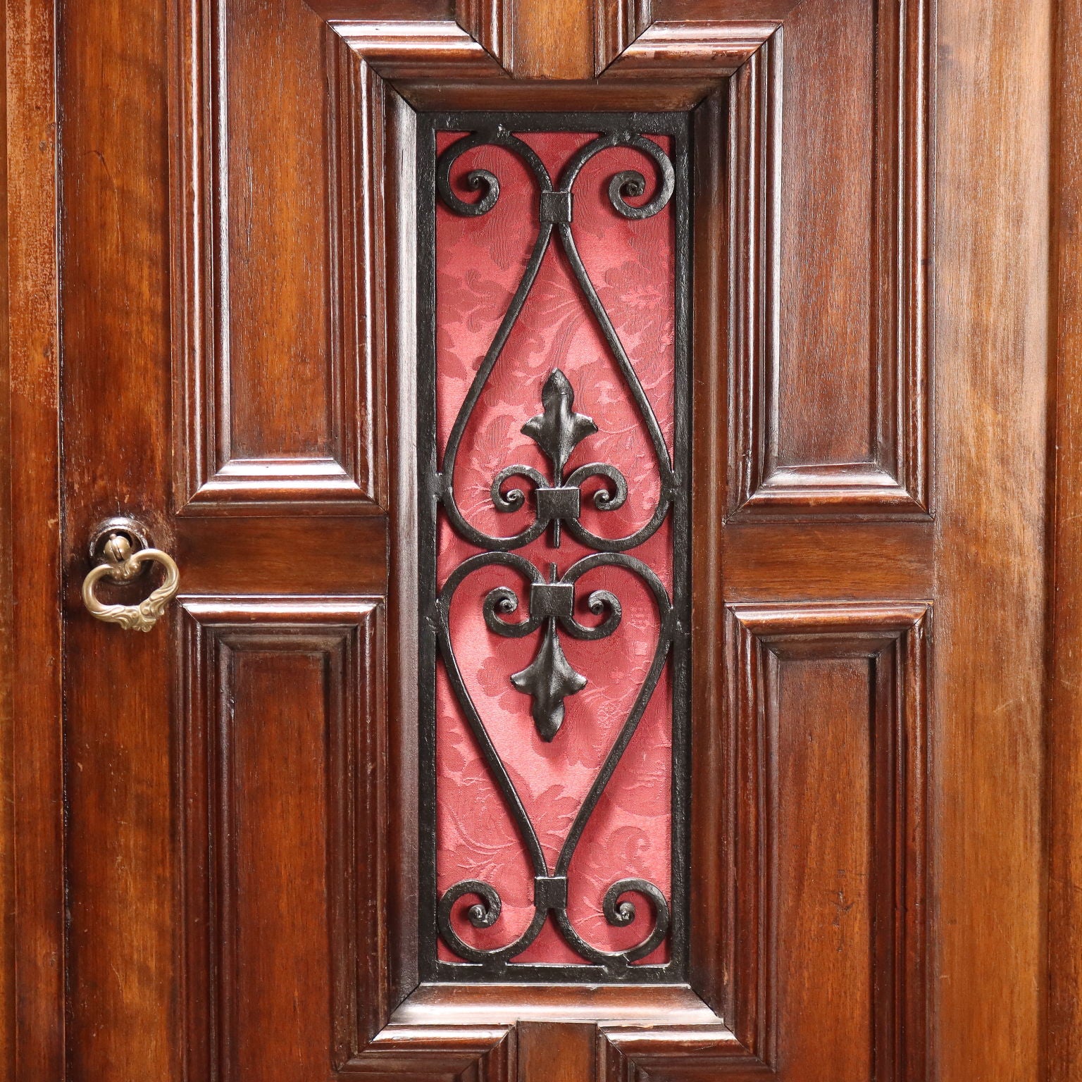 Antique Cupboard with Double Top Mahogany Italy XX Century - Italy, XX Century | Antiques  Cupboards