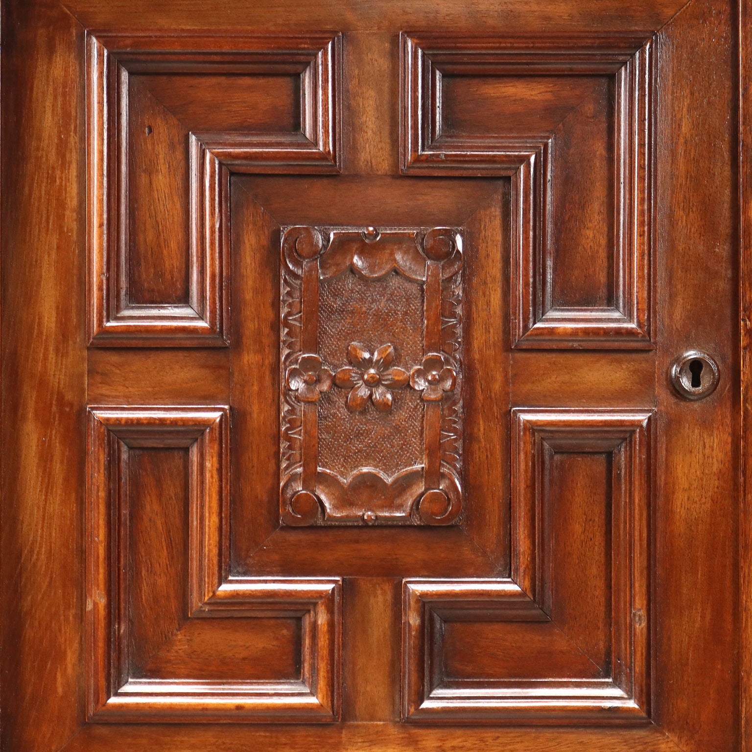 Antique Cupboard with Double Top Mahogany Italy XX Century - Italy, XX Century | Antiques  Cupboards