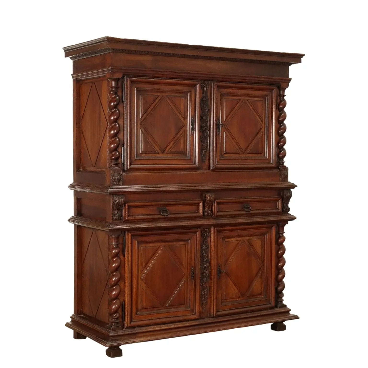 Antique Cupboard Walnut Double Top Provence XVIII Century - Provence, Late 18th-Early 19th Century | Antiques | Cupboards