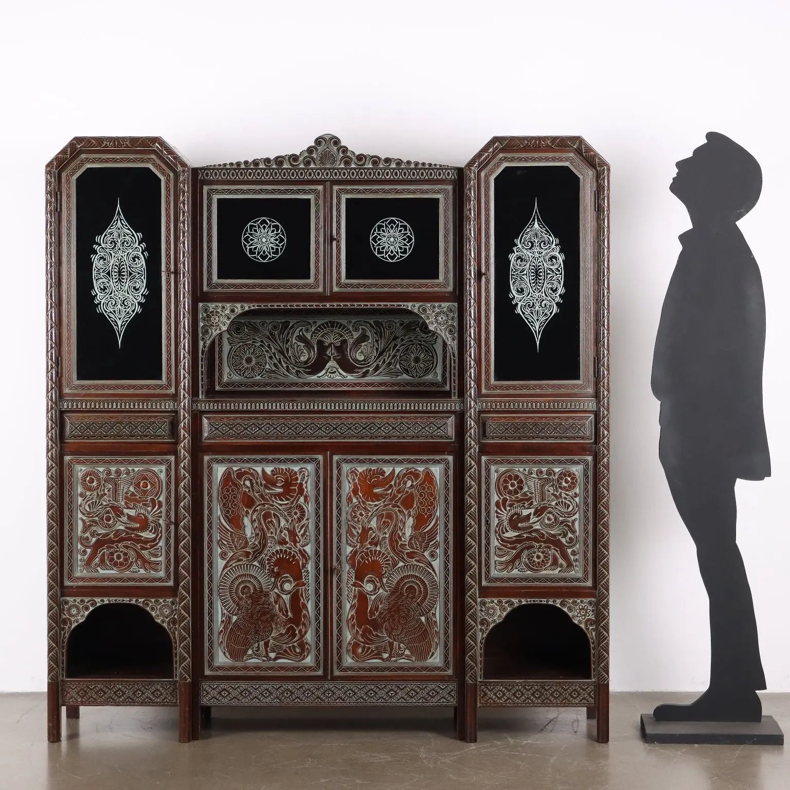 Antique Living Room Cabinet Ethnic Rino Galbiati XX Century - Italy, Mid XX Century | Antiques | Cupboards