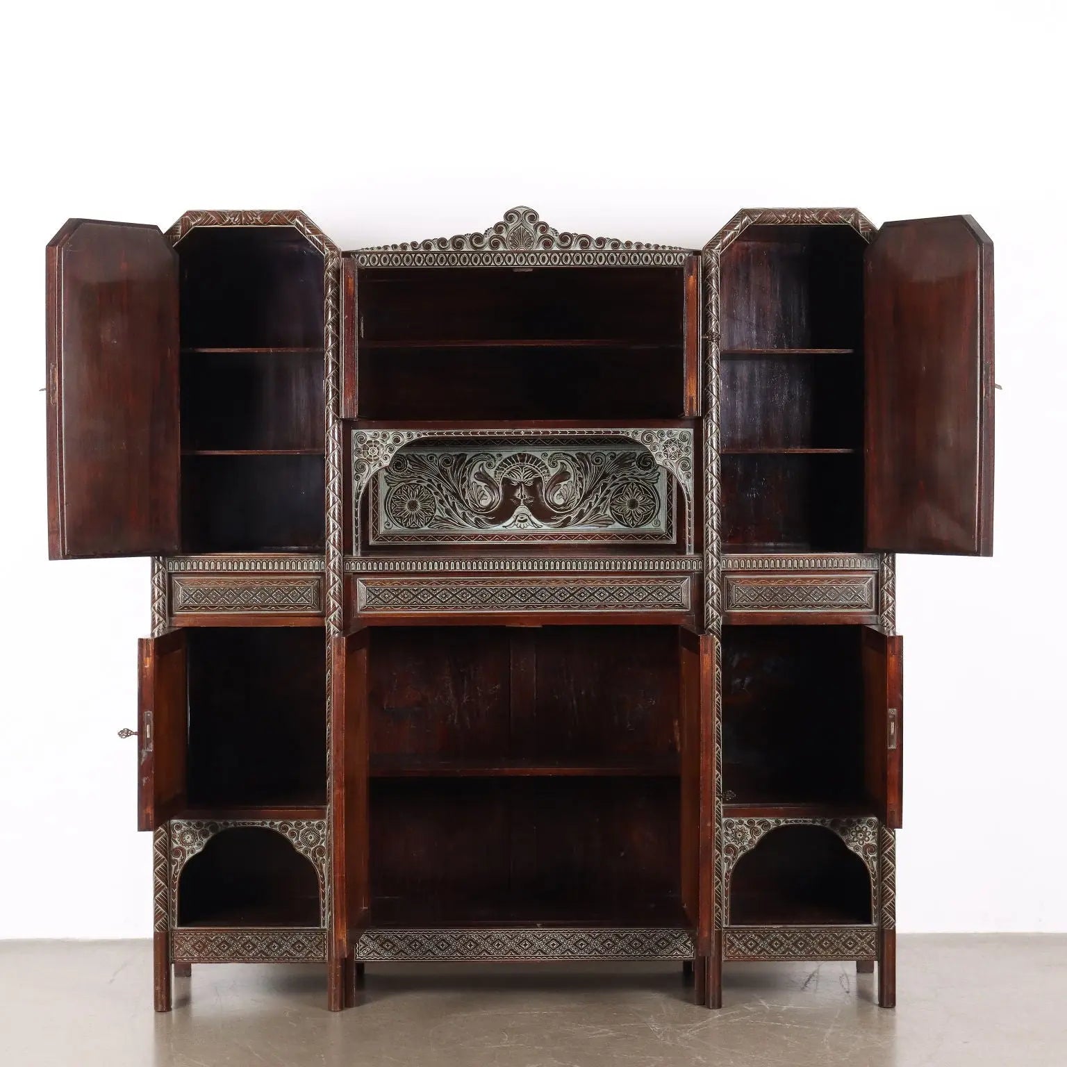 Antique Living Room Cabinet Ethnic Rino Galbiati XX Century - Italy, Mid XX Century | Antiques | Cupboards