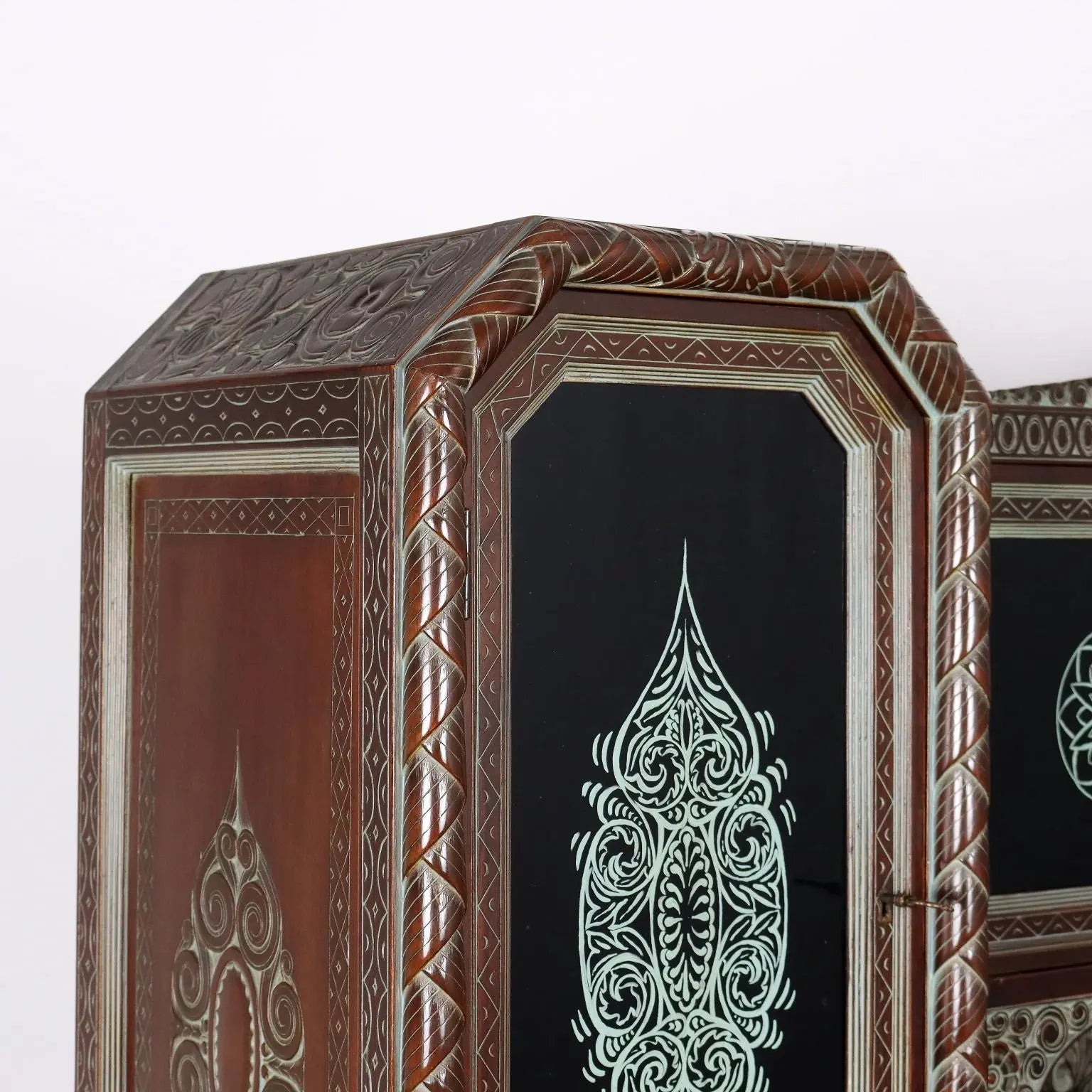 Antique Living Room Cabinet Ethnic Rino Galbiati XX Century - Italy, Mid XX Century | Antiques | Cupboards