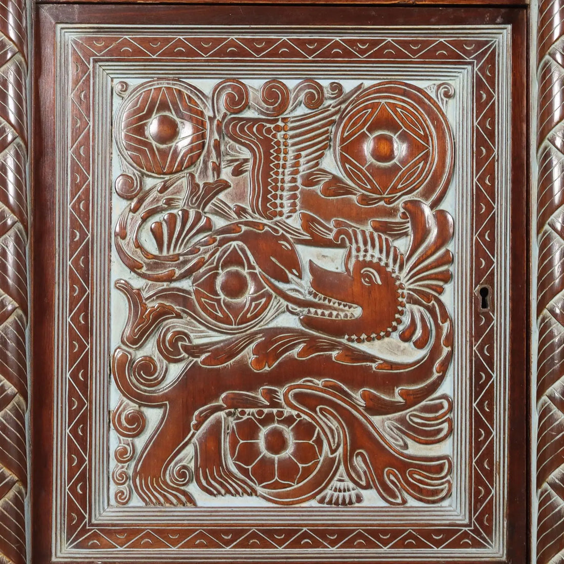 Antique Living Room Cabinet Ethnic Rino Galbiati XX Century - Italy, Mid XX Century | Antiques | Cupboards