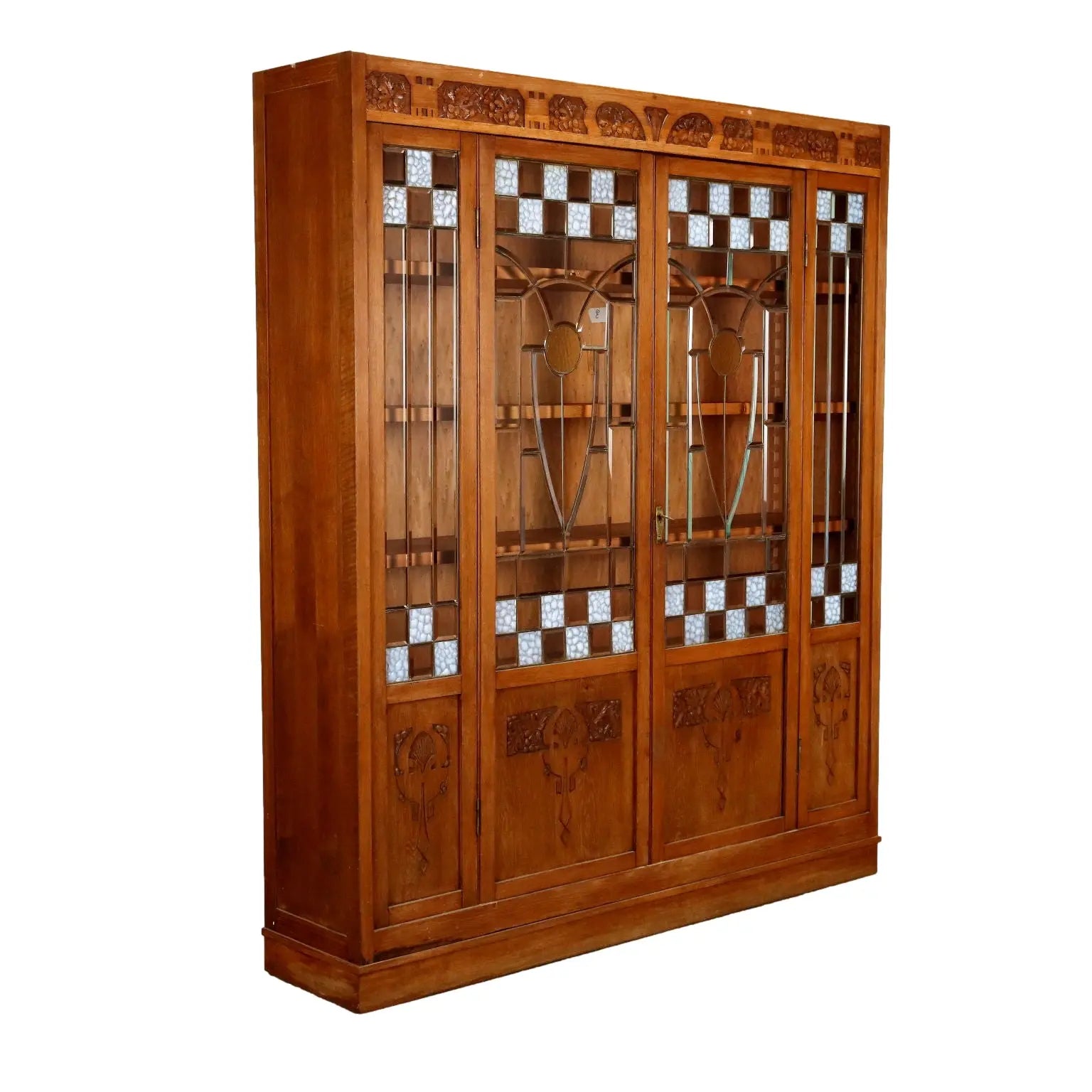 Antique Cupboard Art Nouveau Oak Italy Early XX Century - Italy, Early XX Century | Antiques | Cupboards
