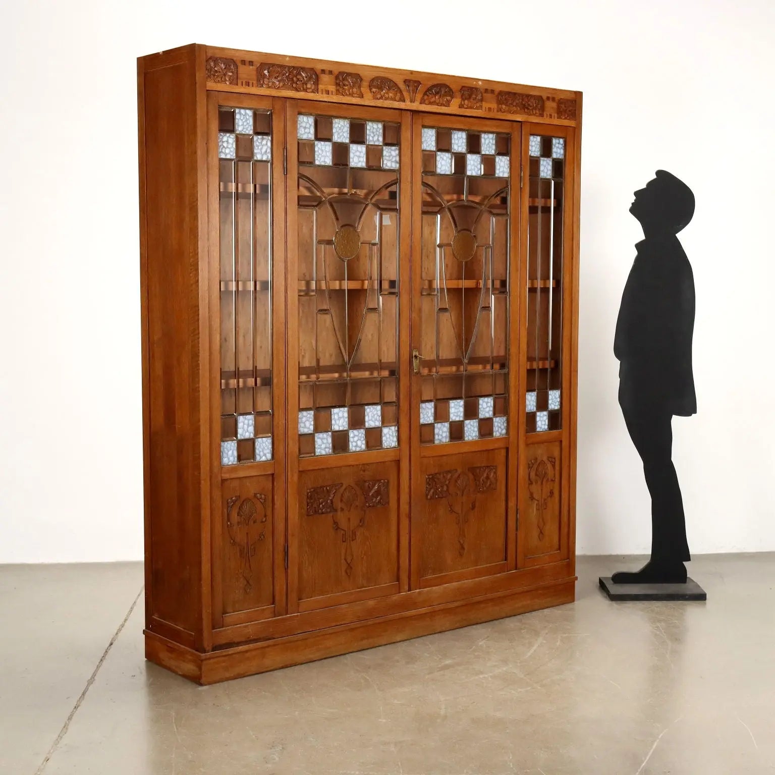 Antique Cupboard Art Nouveau Oak Italy Early XX Century - Italy, Early XX Century | Antiques | Cupboards