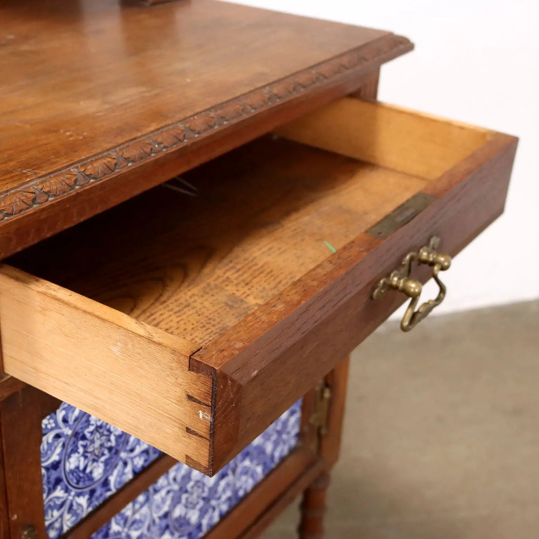 Antique Showcase Art Nouveau Oak 2 Drawers Italy XX Century - Italy, Early XX Century | Antiques | Cupboards
