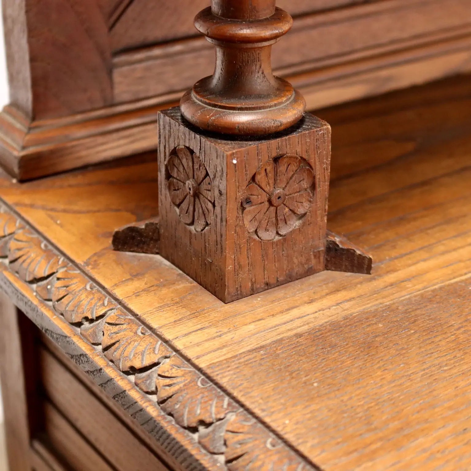 Antique Cupboard Art Nouveau Oak 2 Drawers XX Century - Italy, Early XX Century | Antiques | Cupboards