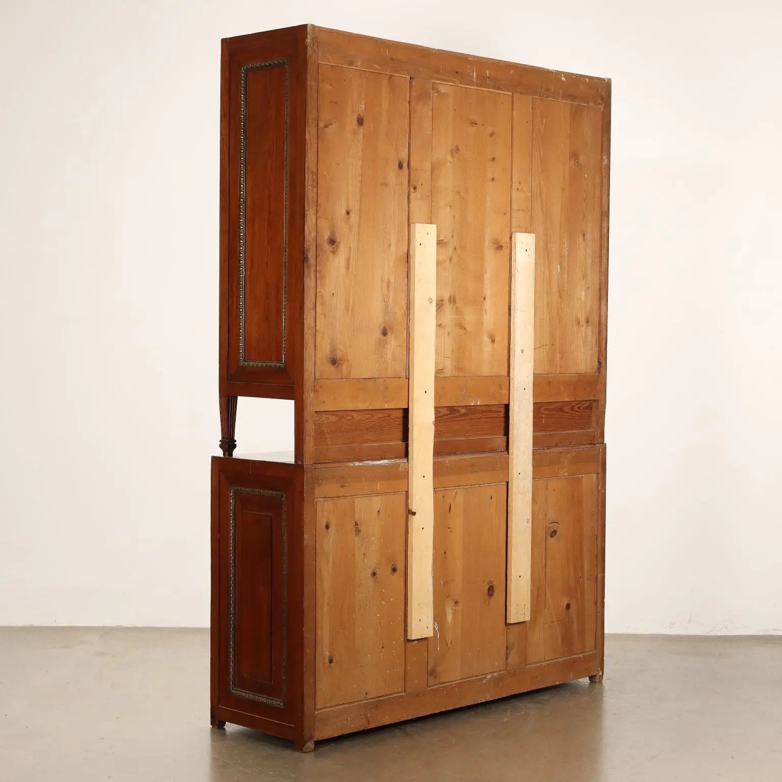 Antique Cupboard Larch Sheeth Metal Sliding Doors Italy XX Century - Italy, Early XX Century | Antiques | Cupboards