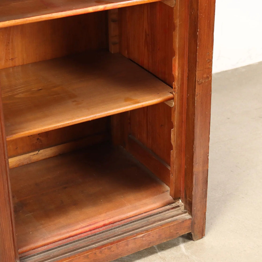 Antique Cupboard Larch Sheeth Metal Sliding Doors Italy XX Century - Italy, Early XX Century | Antiques | Cupboards
