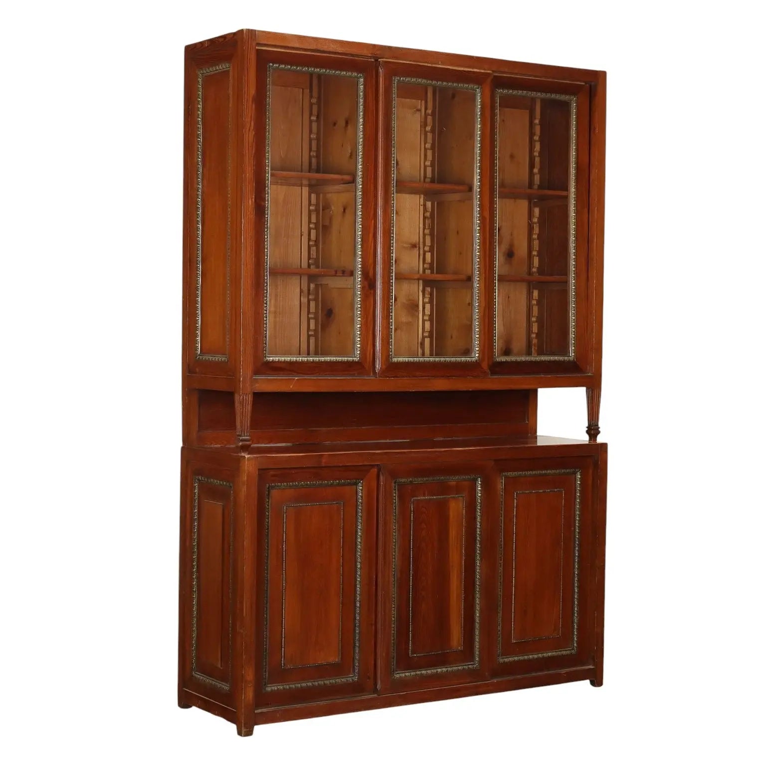 Antique Cupboard Larch Sheeth Metal Sliding Doors Italy XX Century - Italy, Early XX Century | Antiques | Cupboards