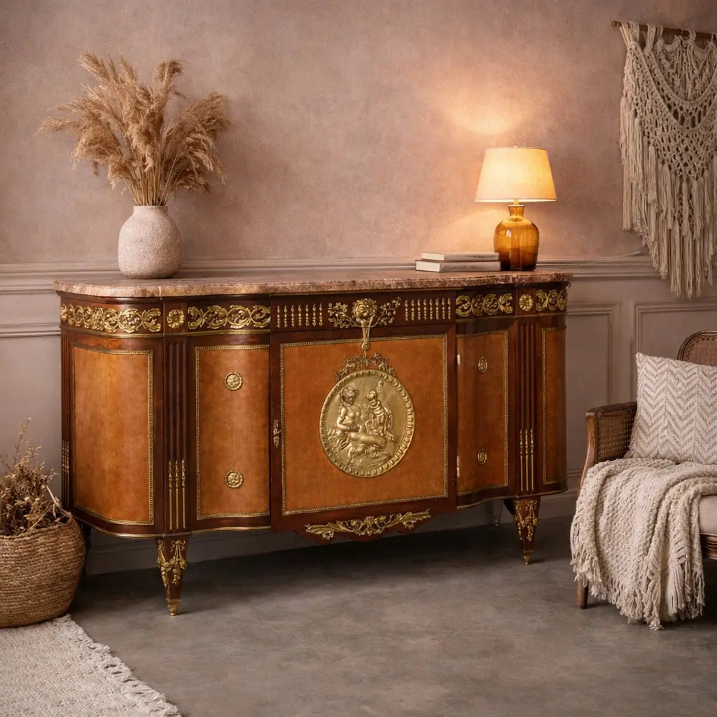 Antique Cupboard Louis XVI Mahogany Gilded Bronze XX Century - French Commode | Antiques | Cupboards