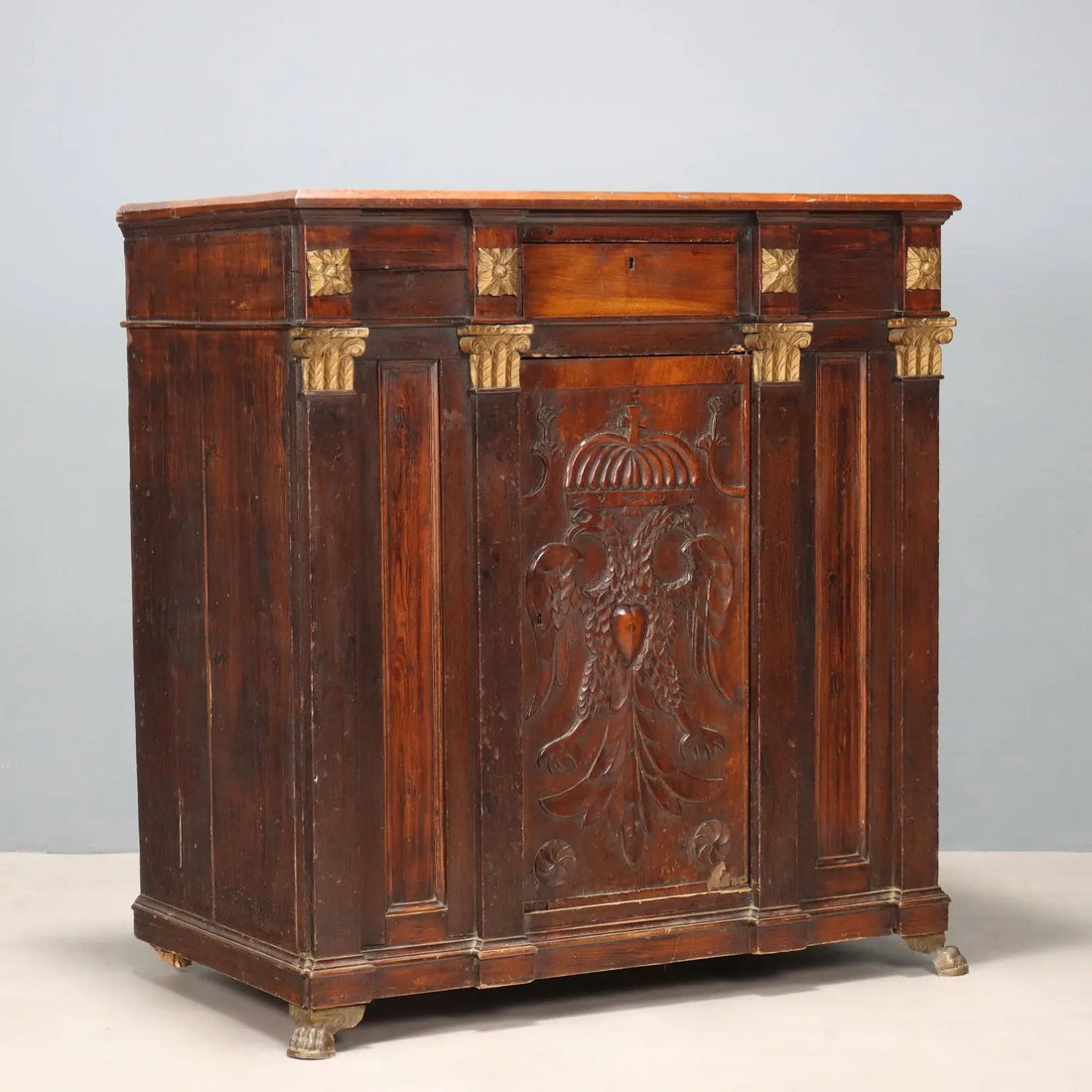 Antique Cupboard Walnut Fir Drawers Italy XVIII Century - Italy, Late XVIII Century | Antiques | Cupboards
