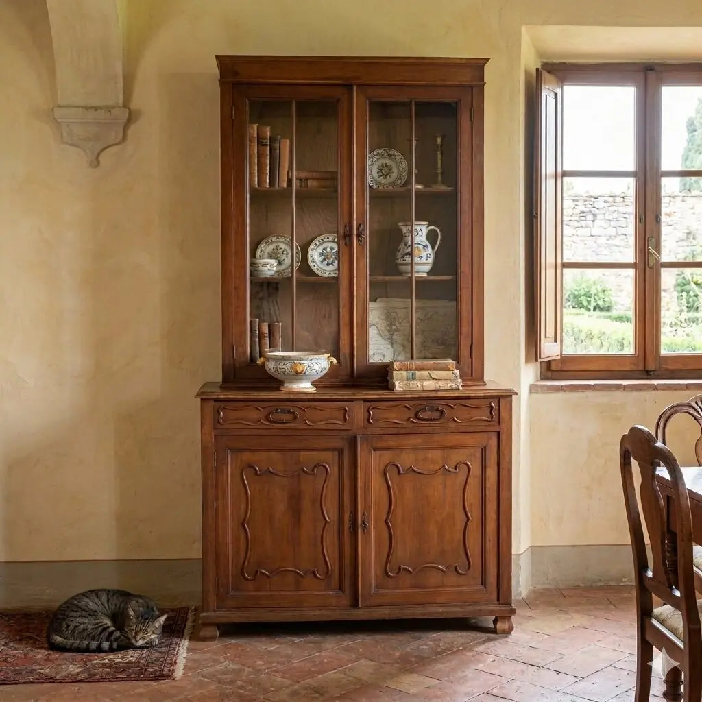 Antique Cupboard Walnut Veneer Italy XX Century - Italy, Early XX Century | Antiques | Cupboards