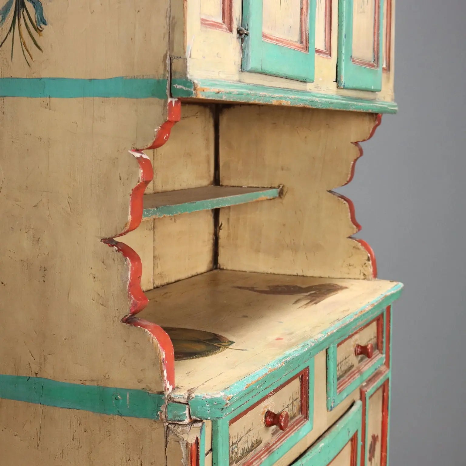 Lacquered Fir Sideboard - Romania 19th Century