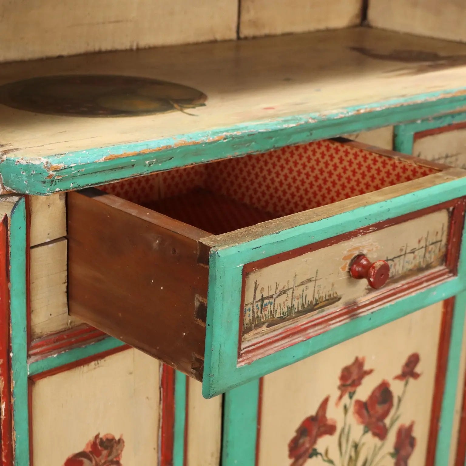 Lacquered Fir Sideboard - Romania 19th Century