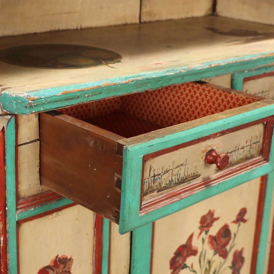 Lacquered Fir Sideboard - Romania 19th Century