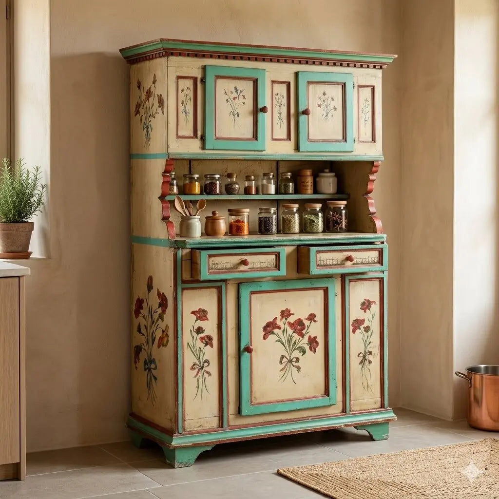 Lacquered Fir Sideboard - Romania 19th Century