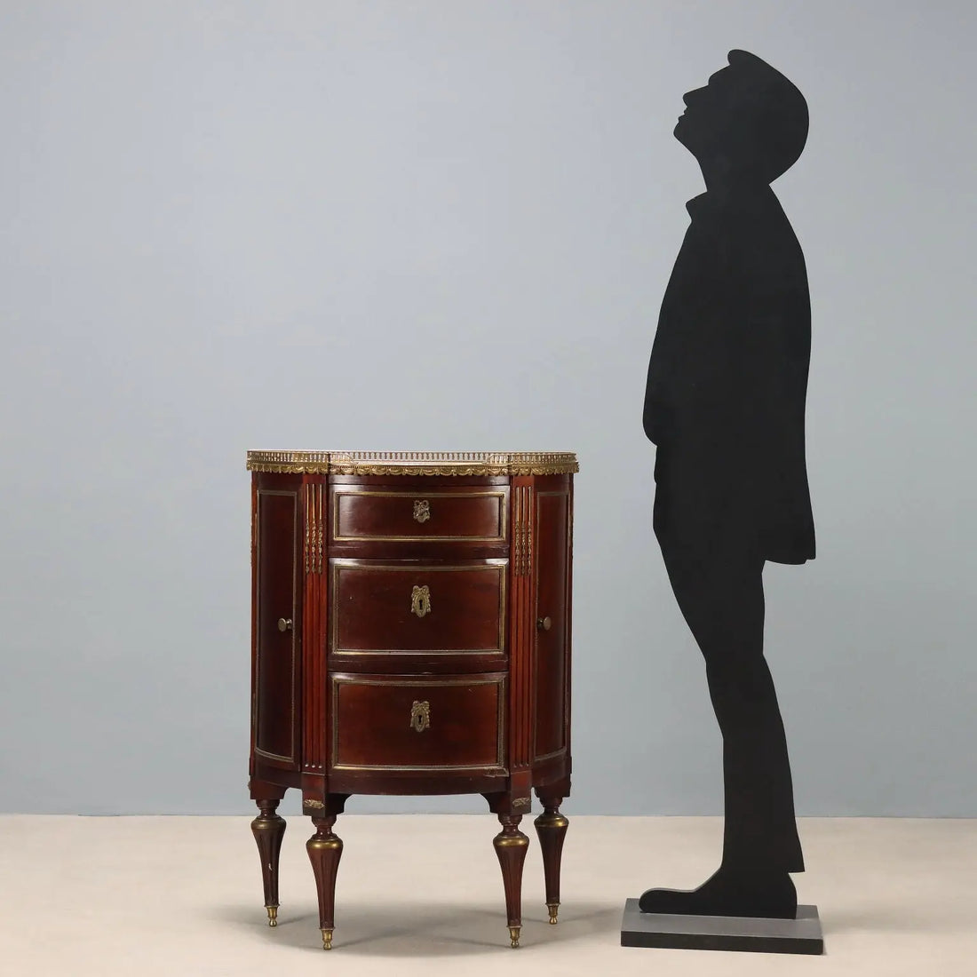 Demi Lune Mahogany and Bronze Sideboard 19th Century