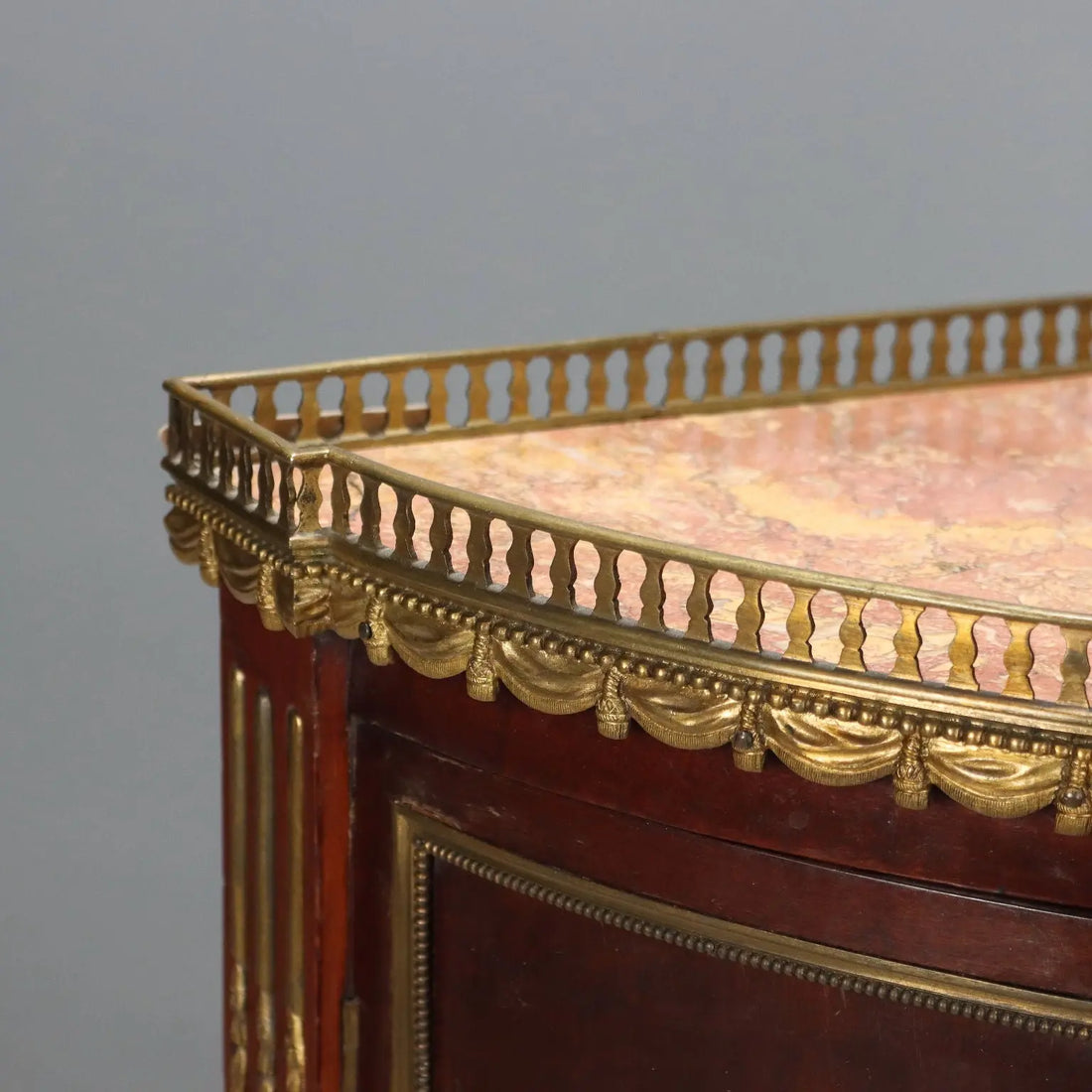Demi Lune Mahogany and Bronze Sideboard 19th Century